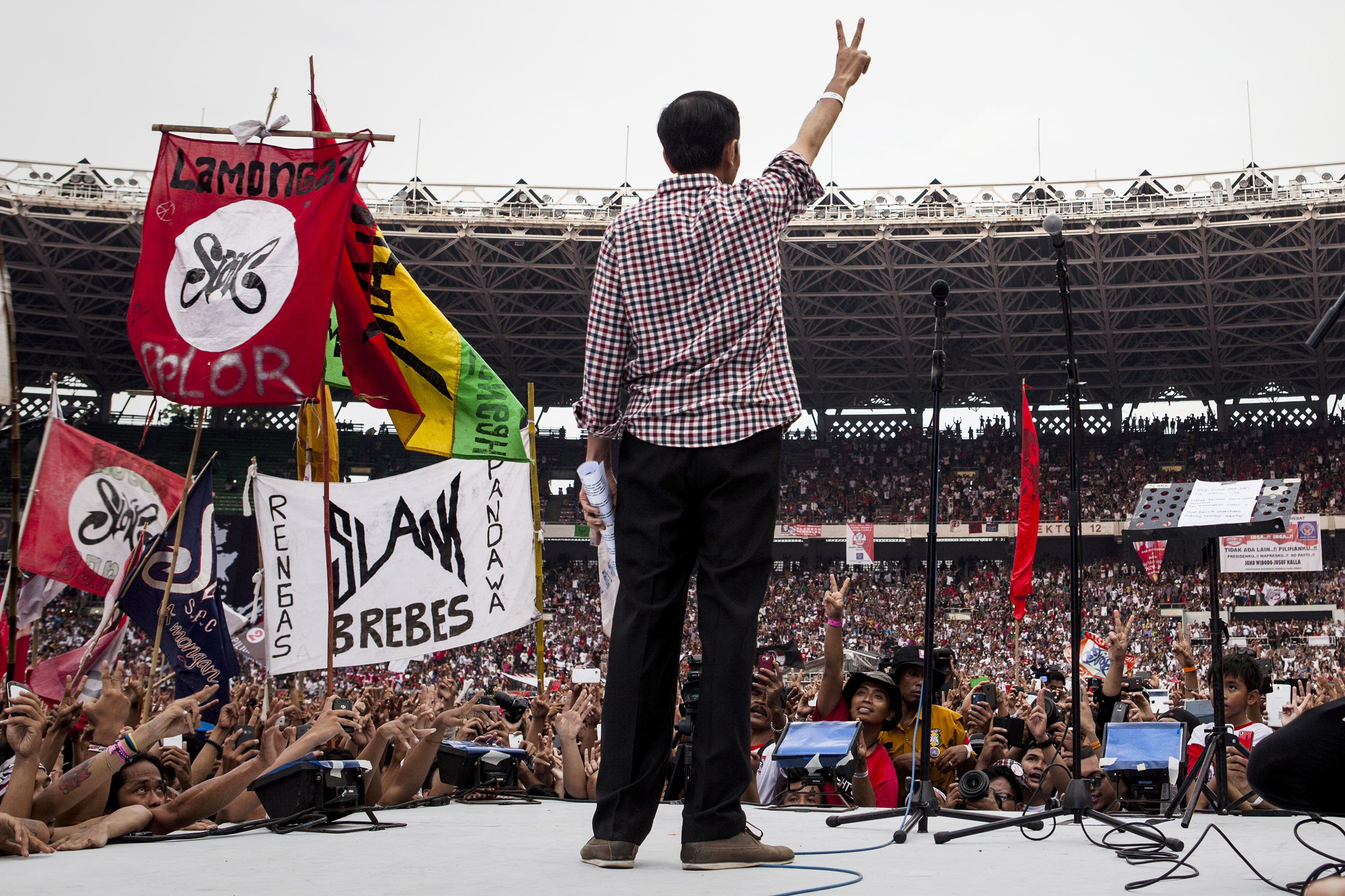 Joko Widodo's Supporters Gather For Final Day Of Election Campaigning