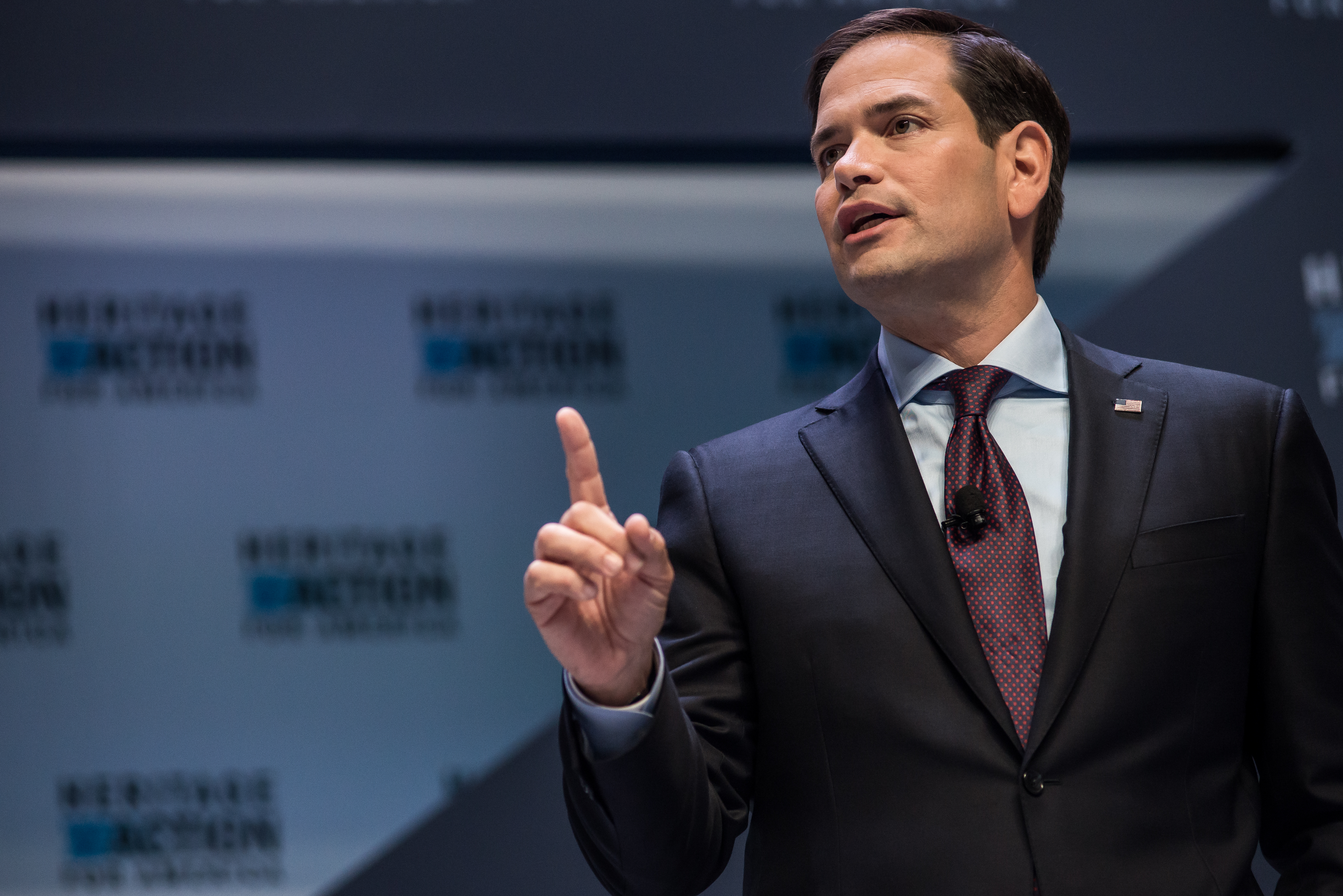 Sen. Marco Rubio speaks to voters at the Heritage Action Presidential Candidate Forum September 18, 2015 in Greenville, South Carolina.