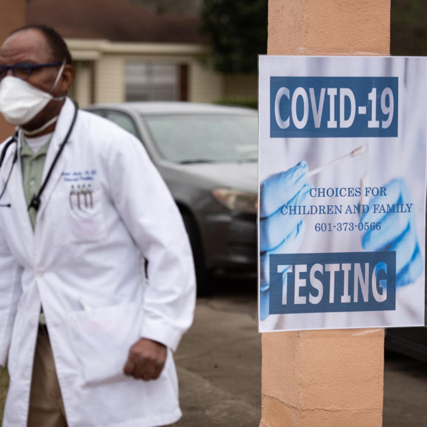 A Covid-19 Vaccination And Testing Clinic As Cases Rise In Mississippi