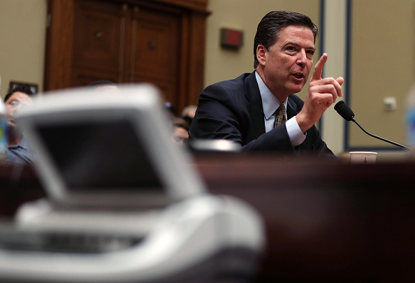 FBI Director James Comey testifies during a hearing before House Oversight and Government Reform Committee July 7, 2016 on Capitol Hill in Washington, DC.