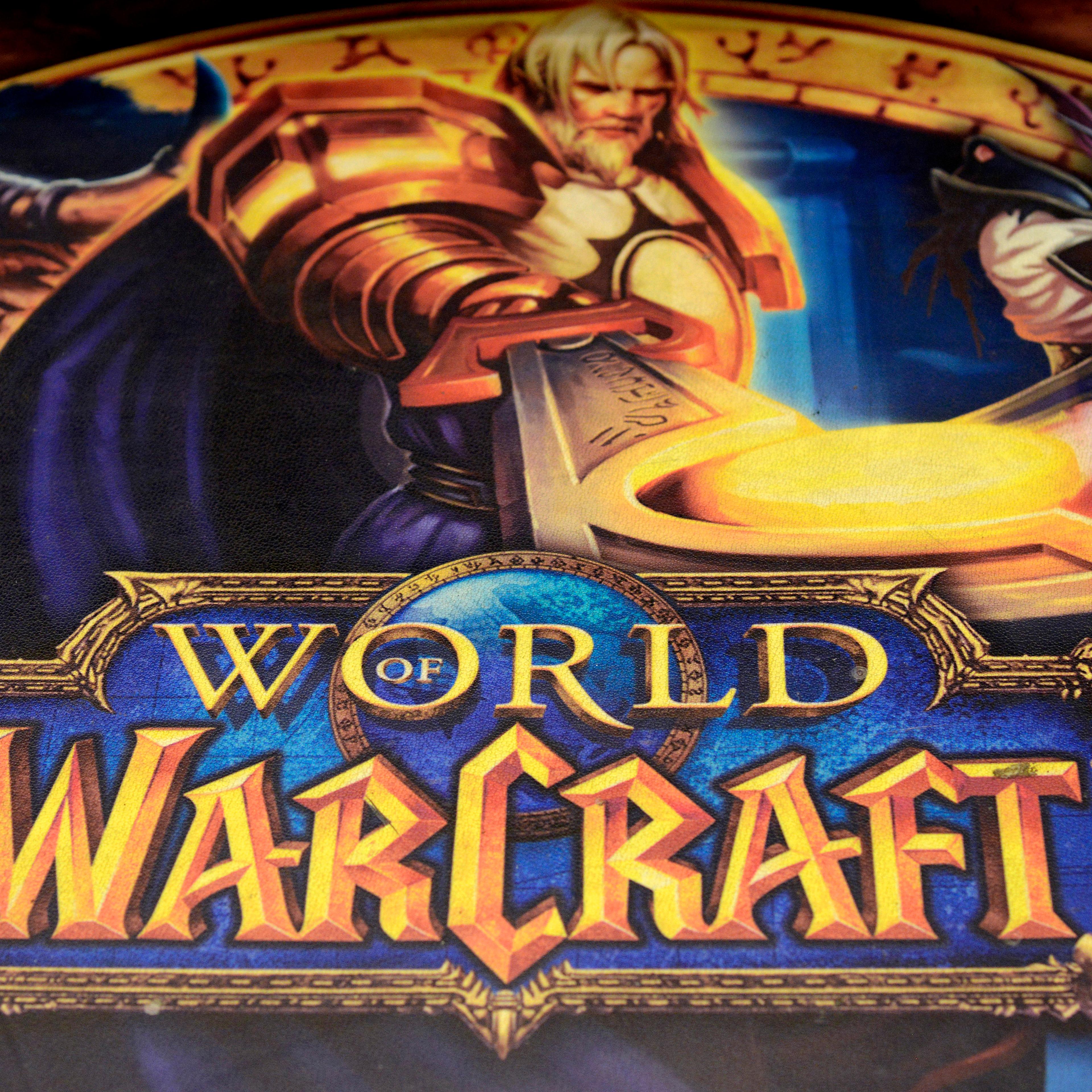An advertisement for the ''World of Warcraft'' game, produced by Activision Blizzard Inc., a video-game publishing unit of Vivendi SA, is displayed at a store in Paris, France