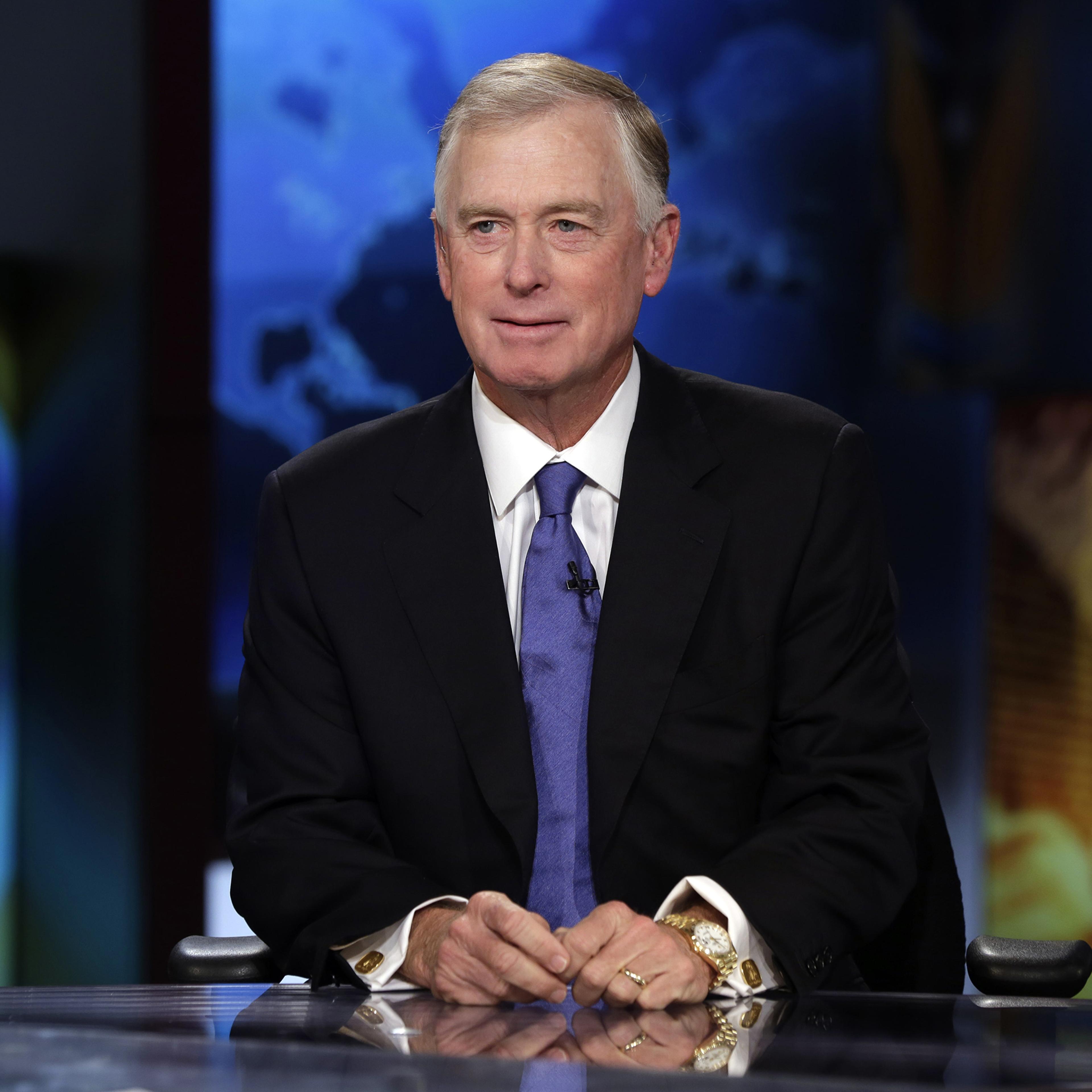 Dan Quayle is interviewed by Maria Bartiromo in New York, July 24, 2014.