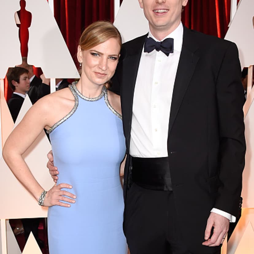 Producers Helen Estabrook (L) and Couper Samuelson (R) attend the 87th Annual Academy Awards in Hollywood, Calif. on Feb. 22, 2015.