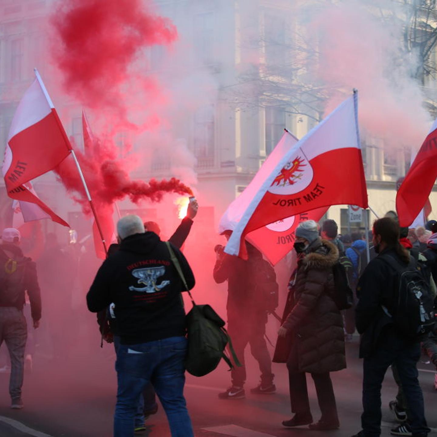 Demonstration against coronavirus measures in Vienna