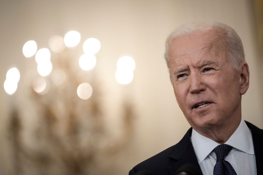 President Joe Biden delivers remarks on the economy in the East Room of the White House on May 10, 2021.
