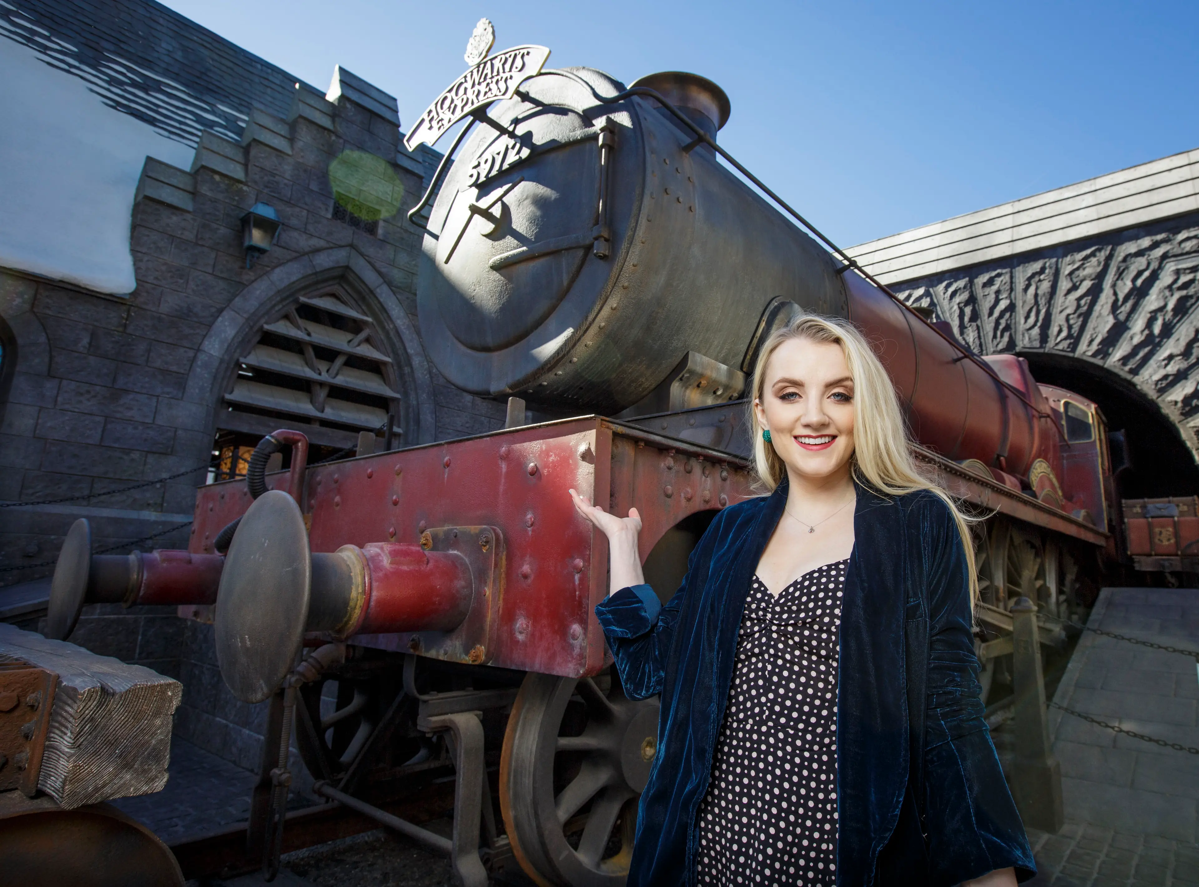 Evanna Lynch, who played Luna Lovegood, at Hogwarts Express.