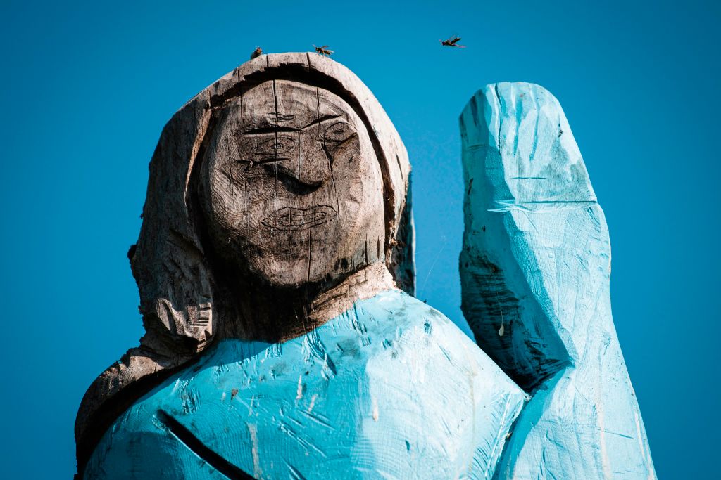 Melania Trump Carved Statue