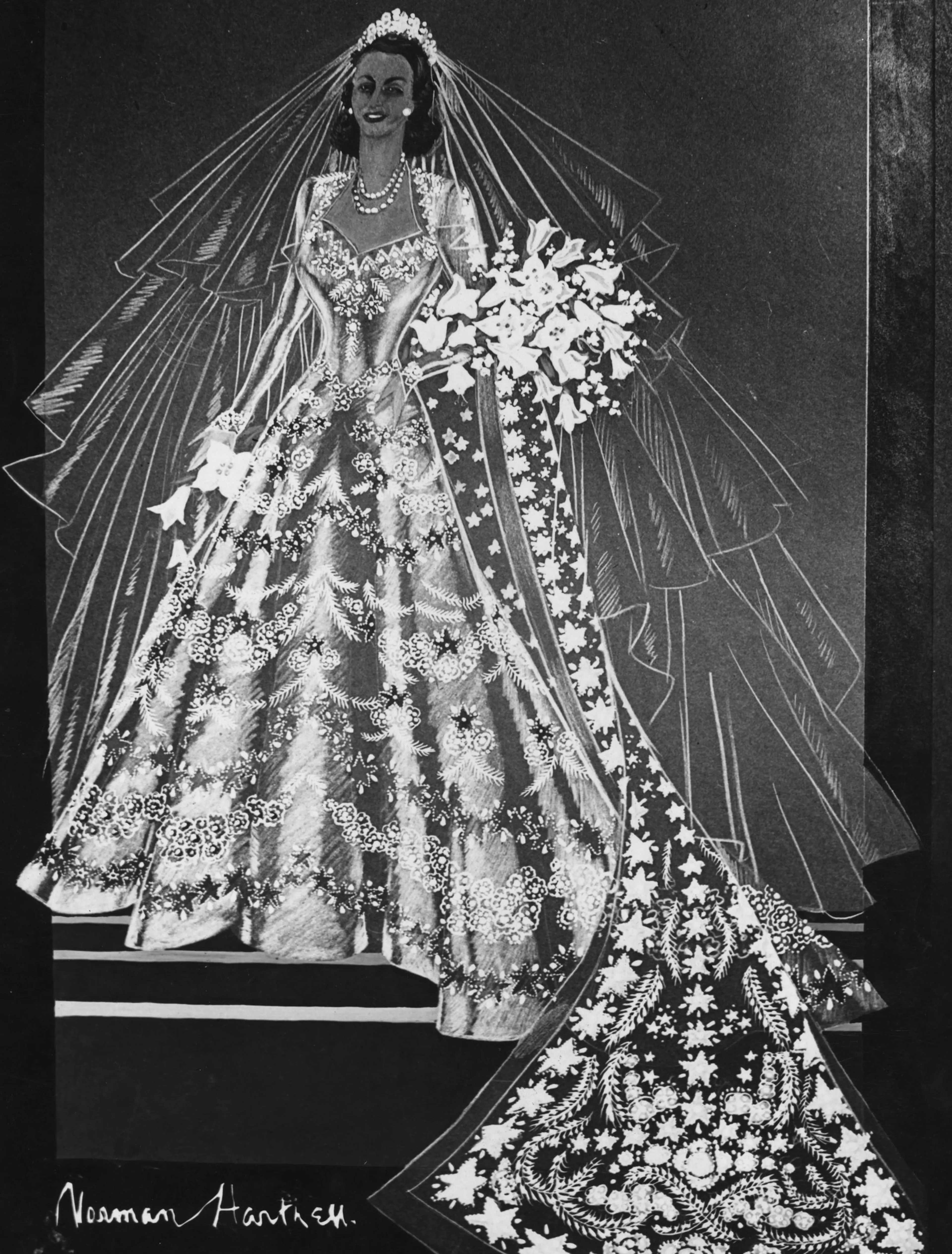 wedding dress of princess elizabeth The Secret Behind Queen Elizabeth's $1.6 Million Wedding Dress: Importing 10,000 Tiny Pearls From the U.S