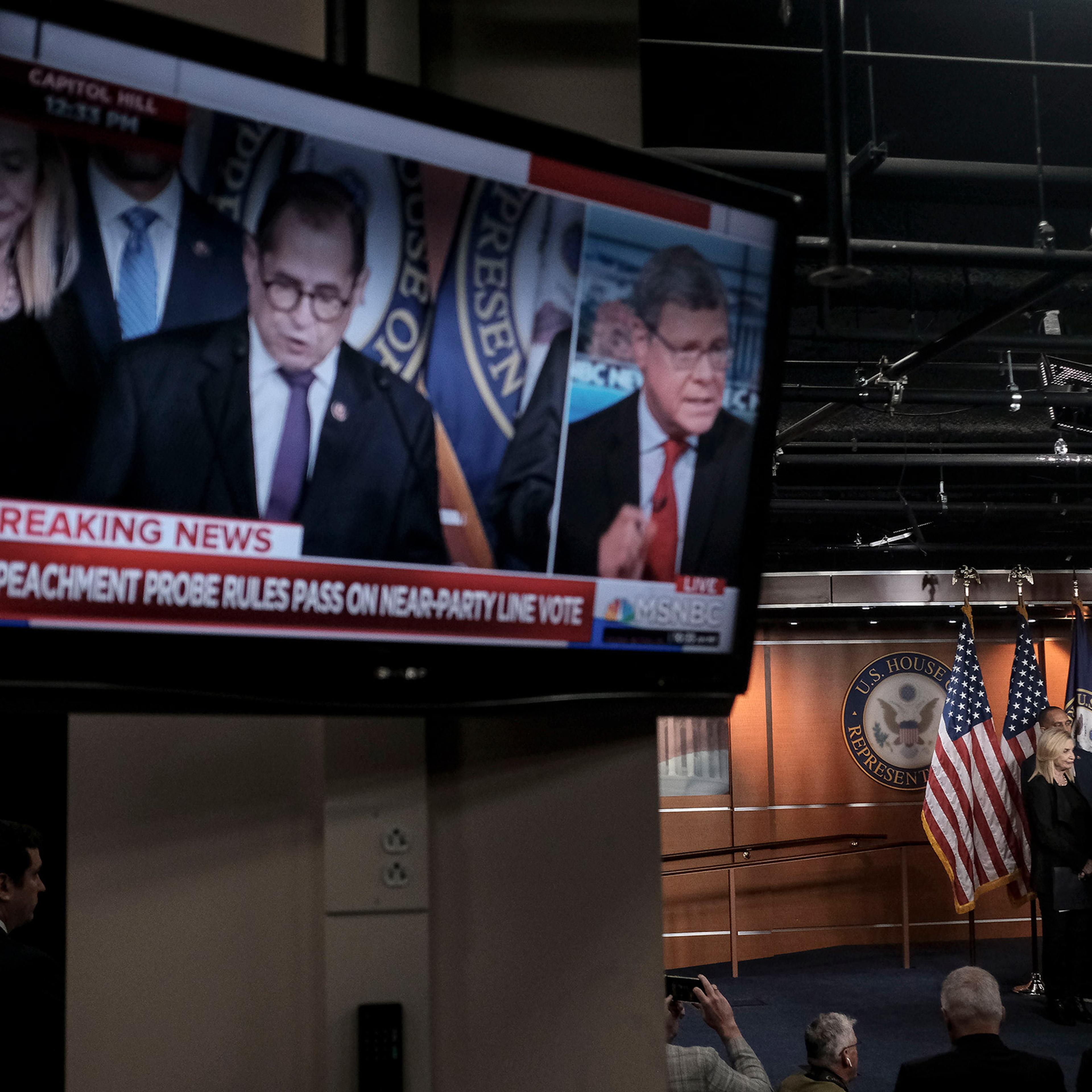Democratic leaders address reporters