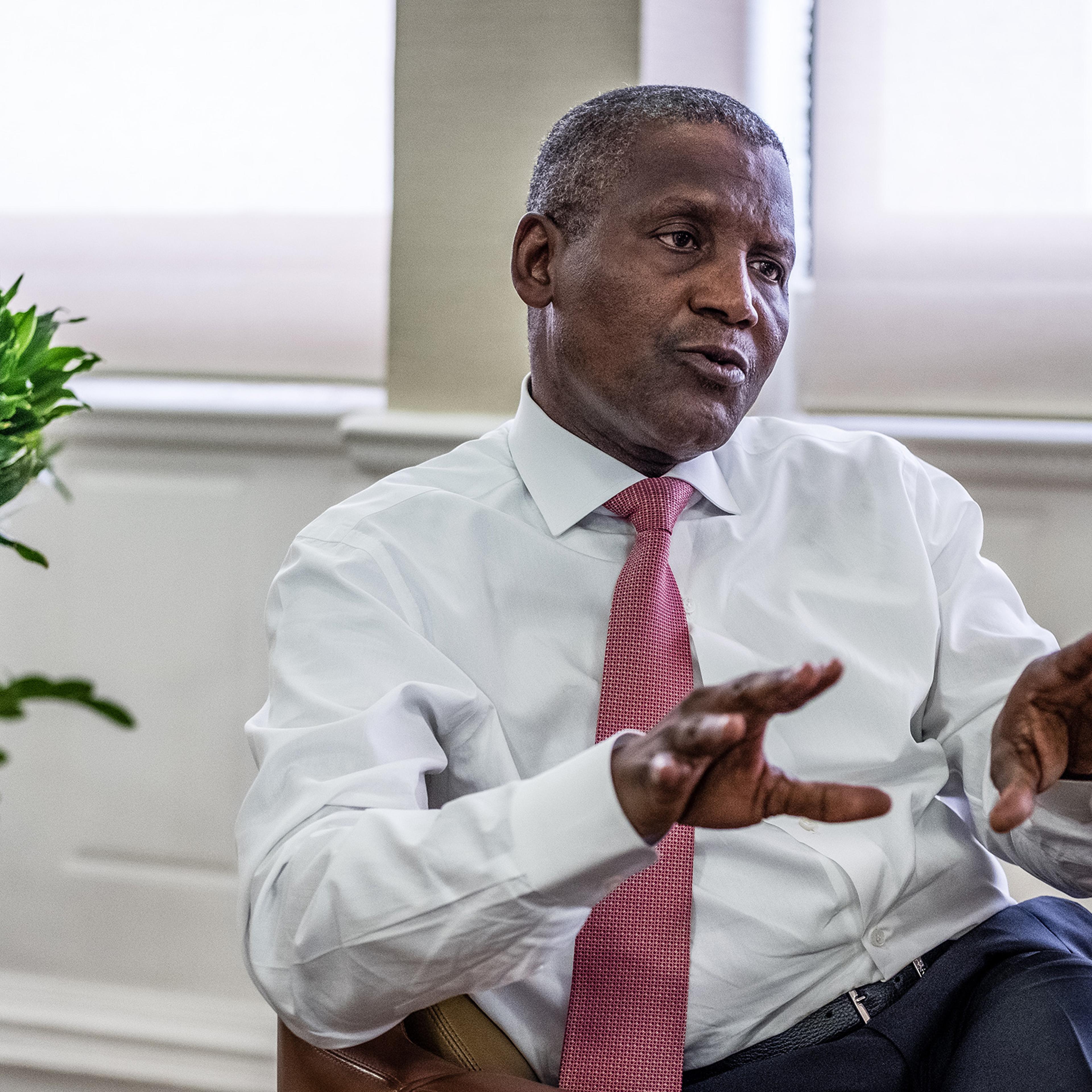 Aliko Dangote, chairman and CEO of the Dangote Group, photographed at his office in Lagos, Nigeria in July 2018.