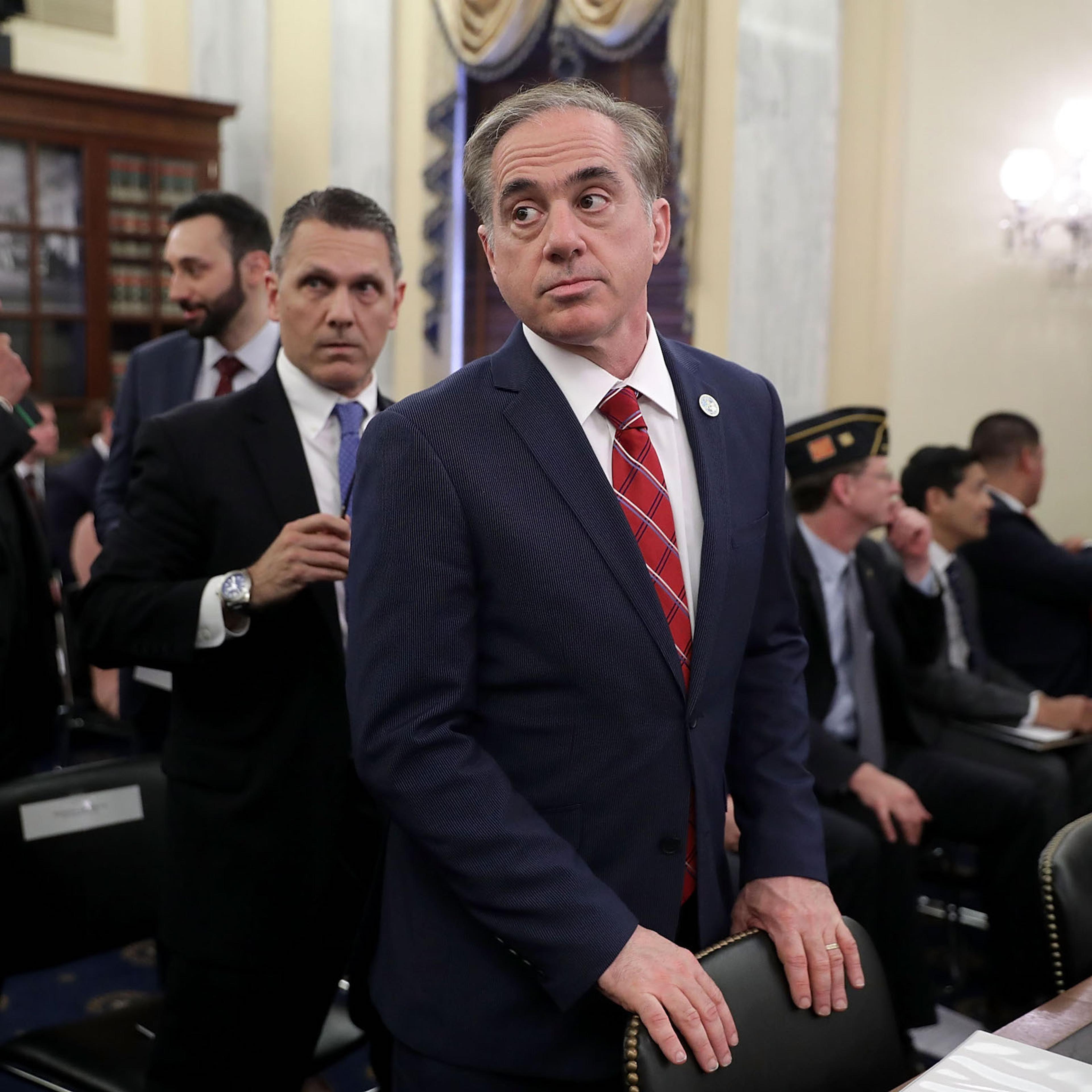 Former Veterans Affairs Secretary David Shulkin prepares to testify before Senate Veterans' Affairs Committee on Capitol Hill in Washington, D.C. on June 7, 2017.