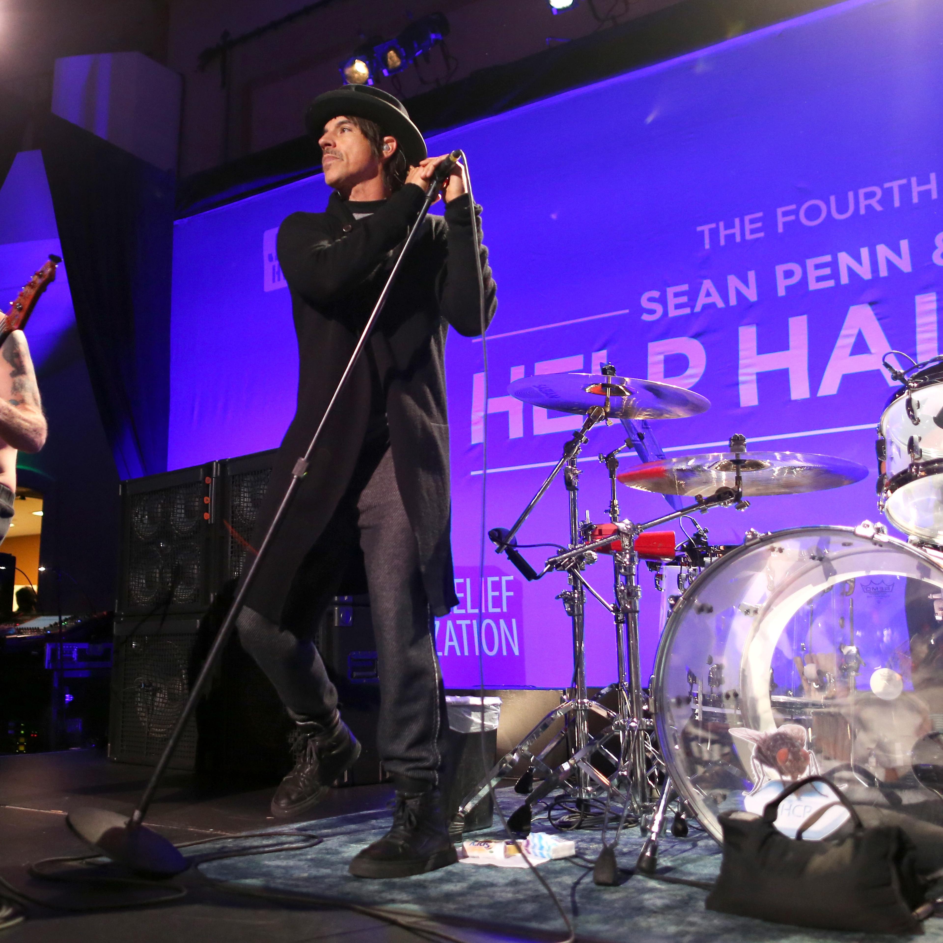Red Hot Chili Peppers performing at the 4th Annual Sean Penn & Friends HELP HAITI HOME Gala Benefiting J/P Haitian Relief Organization on Jan. 10, 2015 in Los Angeles.