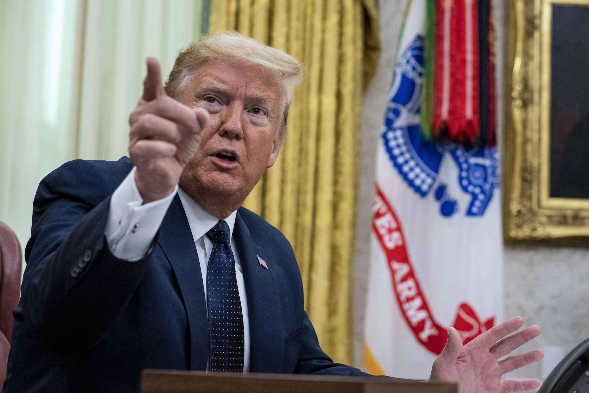 U.S. President Donald Trump speaks before signing an executive order in Washington, D.C., U.S., on May 28, 2020.