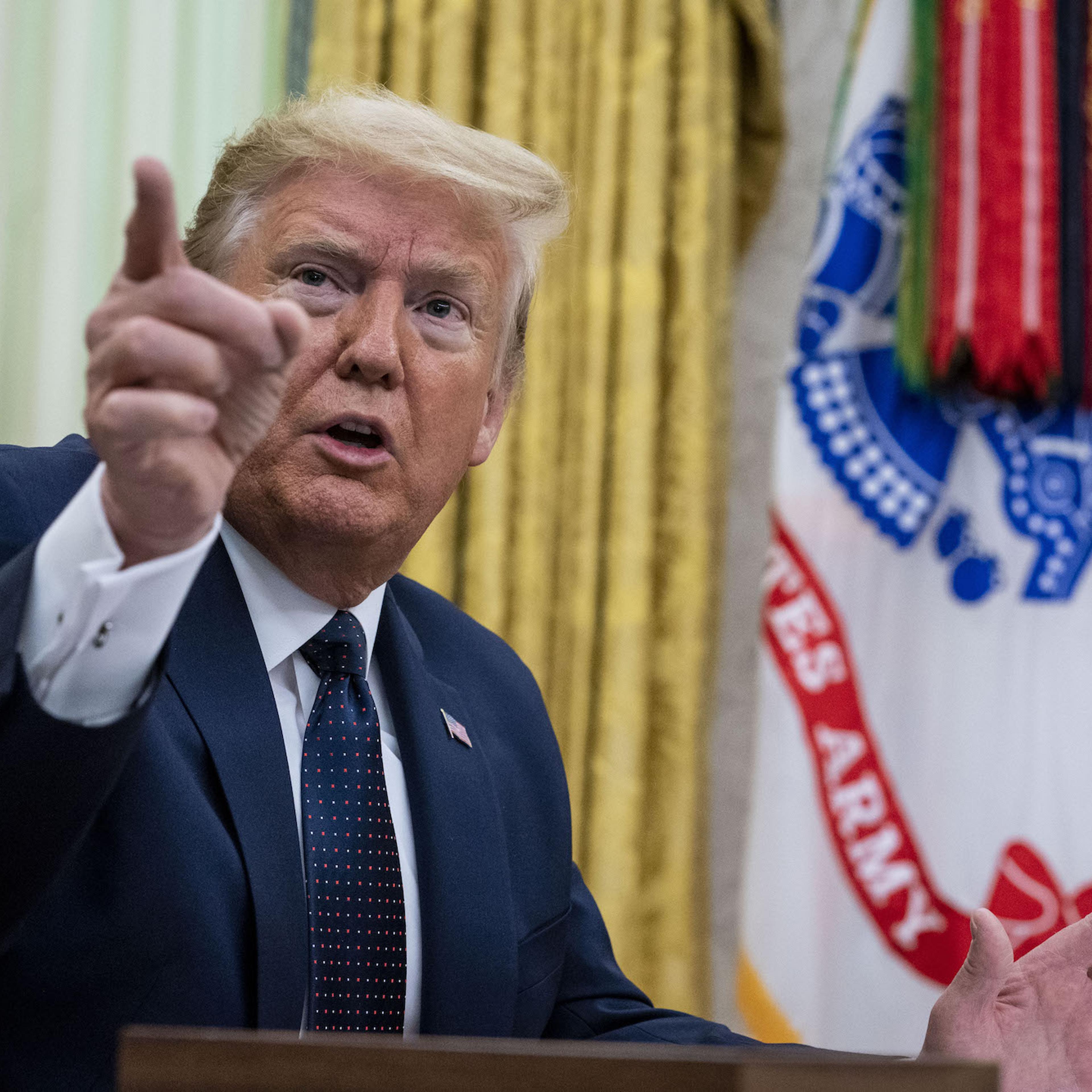 U.S. President Donald Trump speaks before signing an executive order in Washington, D.C., U.S., on May 28, 2020.