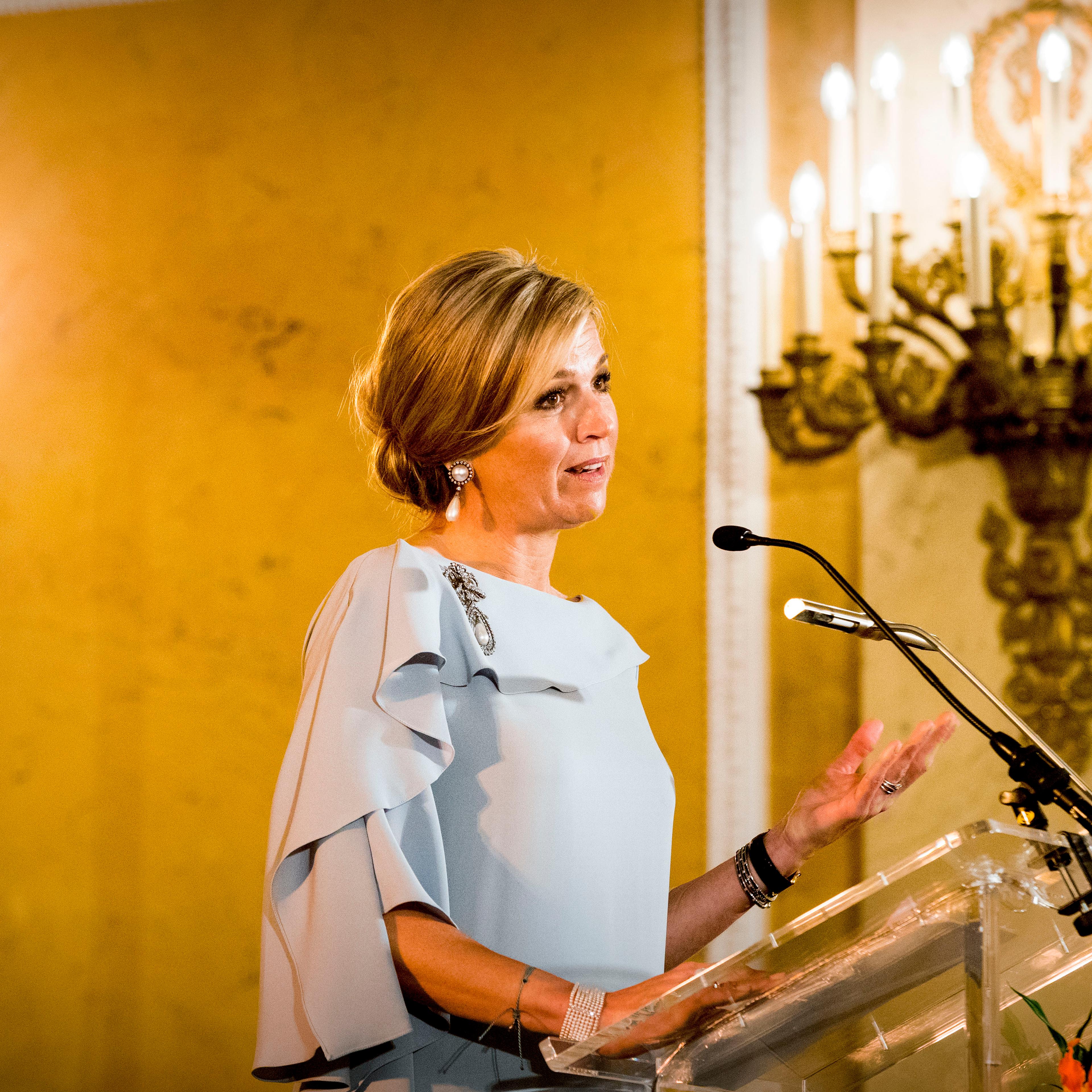 Queen Maxima Of The Netherlands Attends Award Ceremony Appeltjes Van Oranje