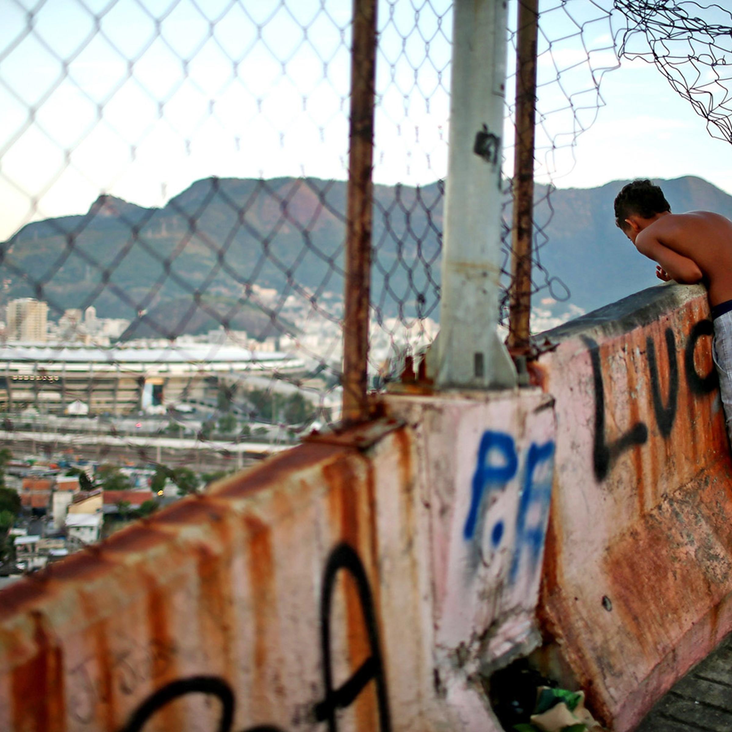 ***BESTPIX*** Rio Favela Overlooks Maracana World Cup Stadium