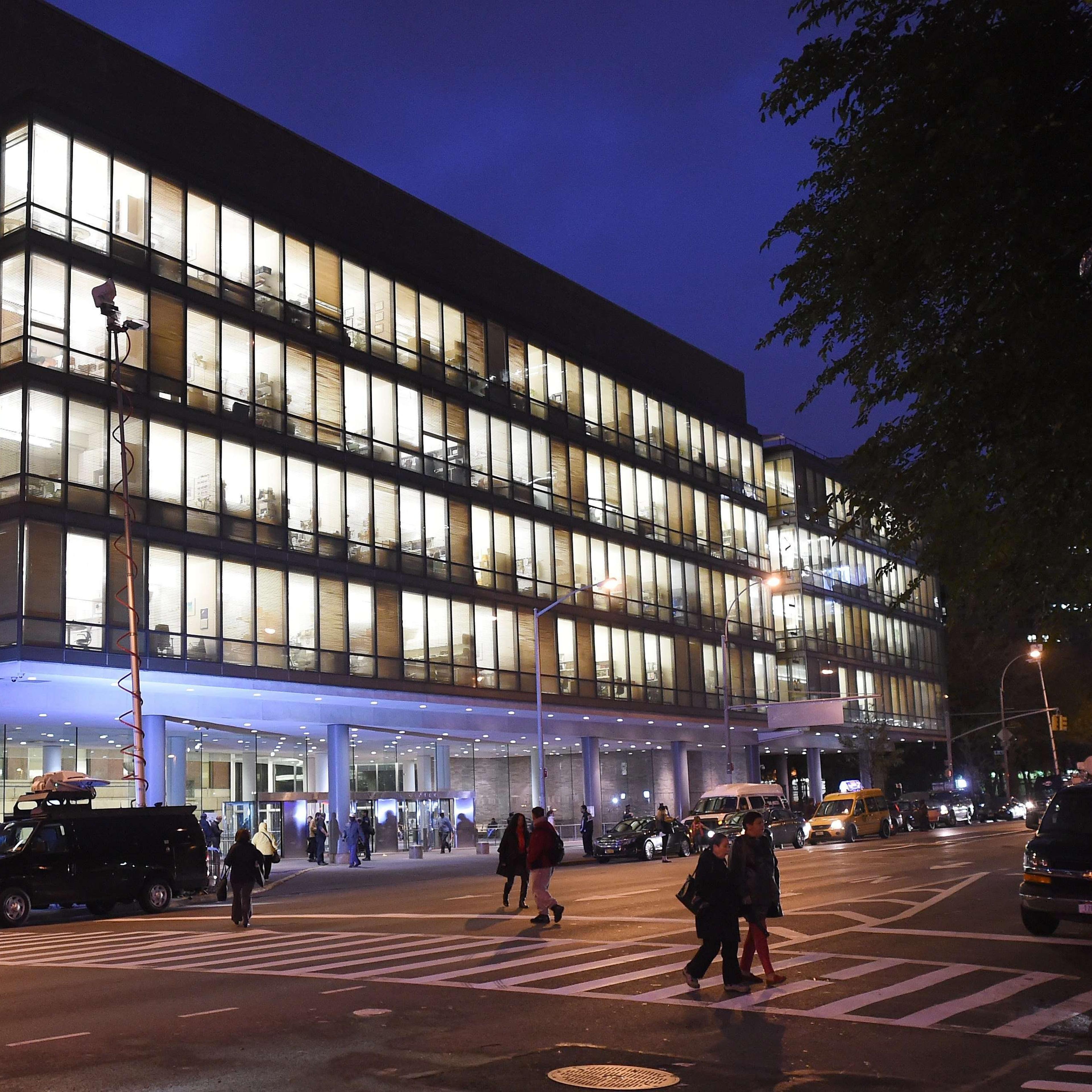 The entrance to Bellevue Hospital on Oct. 23, 2014 after a doctor who recently returned to New York from West Africa was rushed with a fever t o be tested for possible Ebola, the city's health department said.