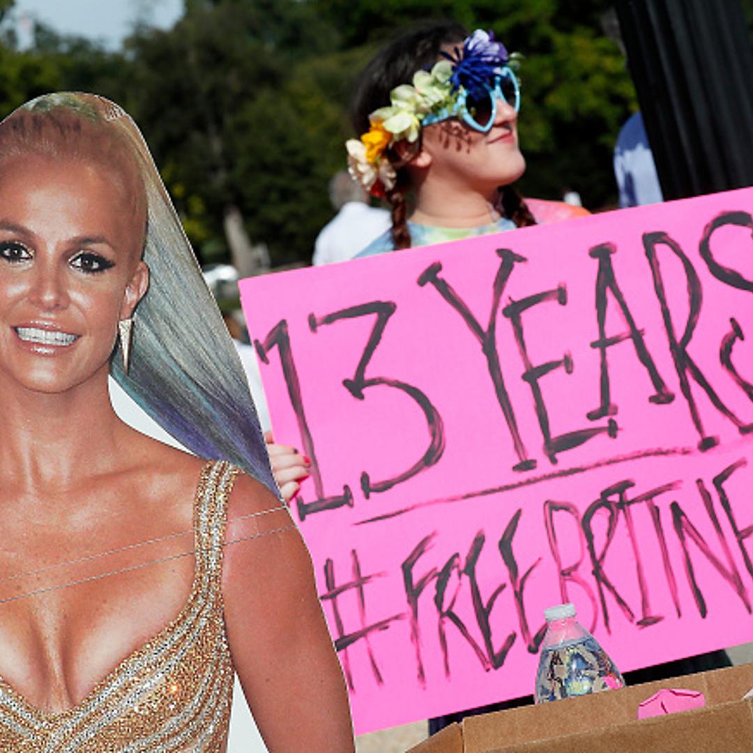 A Britney Spears supporter participates in a #FreeBritney rally and march in front of the U.S. Capitol Building in Washington, D.C., on September 25, 2021.
