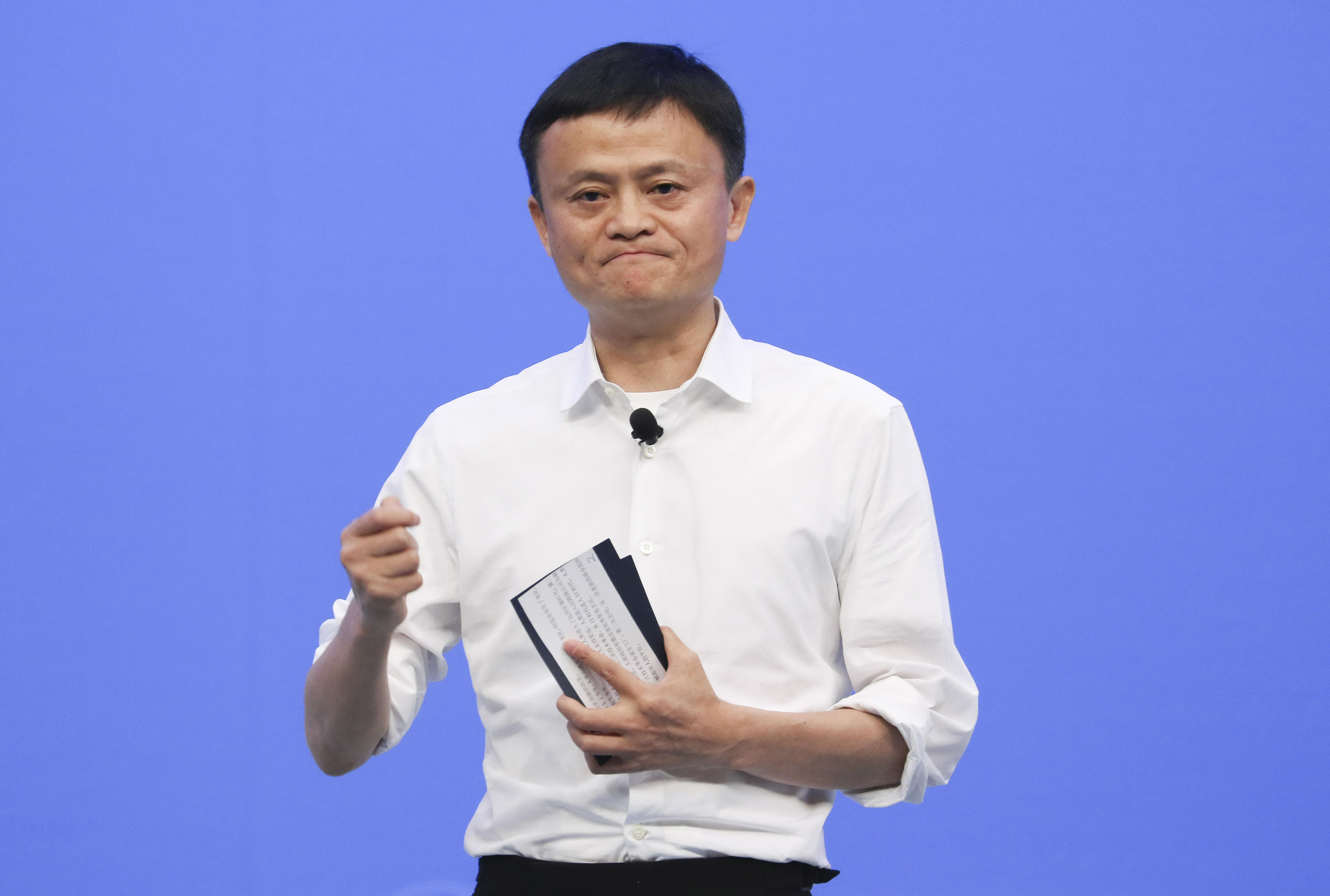 QIONGHAI, CHINA - MARCH 23: (CHINA OUT) Alibaba Group Chairman Jack Ma speaks during the Boao Forum For Asia Annual Conference on March 23, 2016 in Qionghai, Hainan Province of China. Jack Ma firstly proposed on the forum that there should be building an