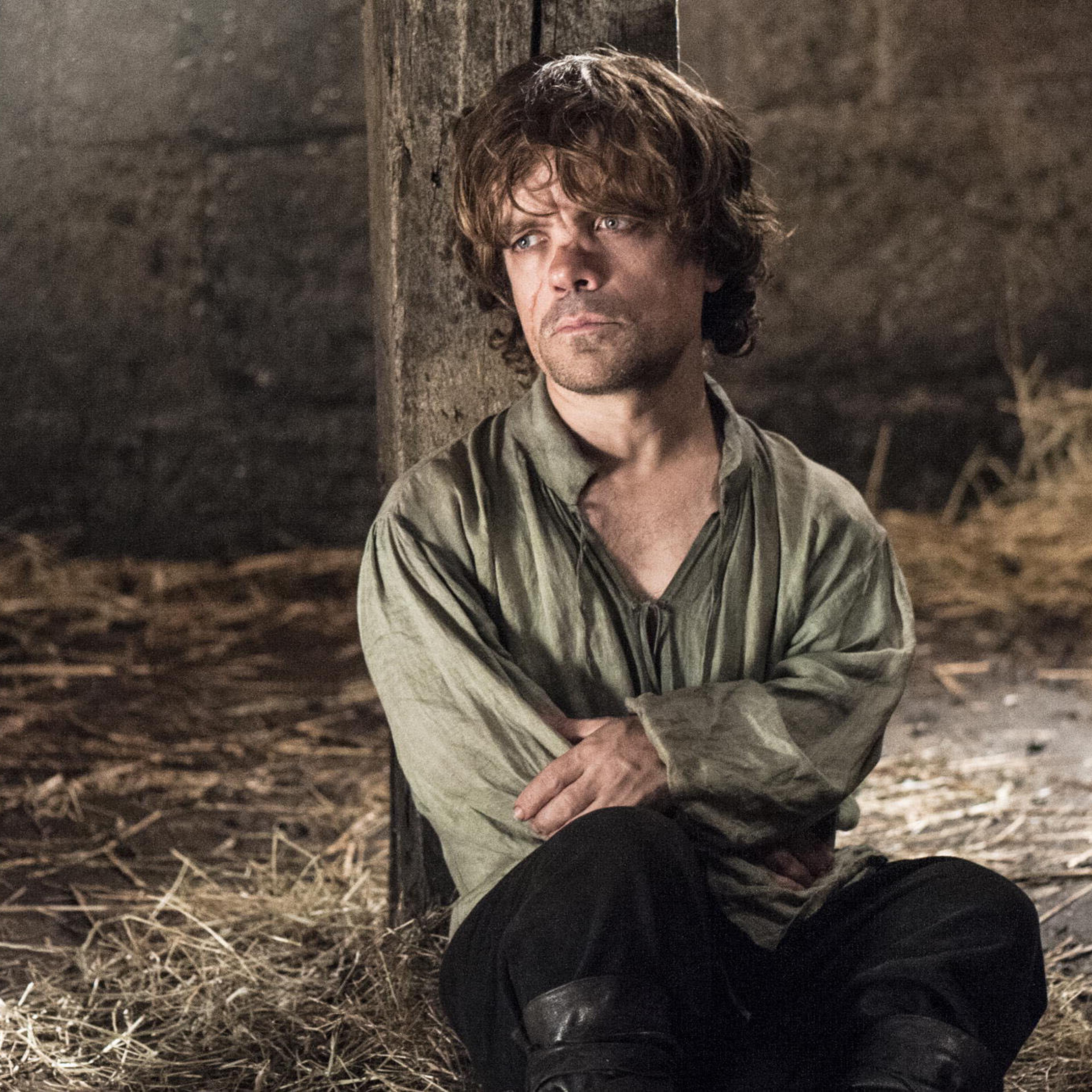 Tyrion Lannister (Peter Dinklage) sits in jail white awaiting trial.