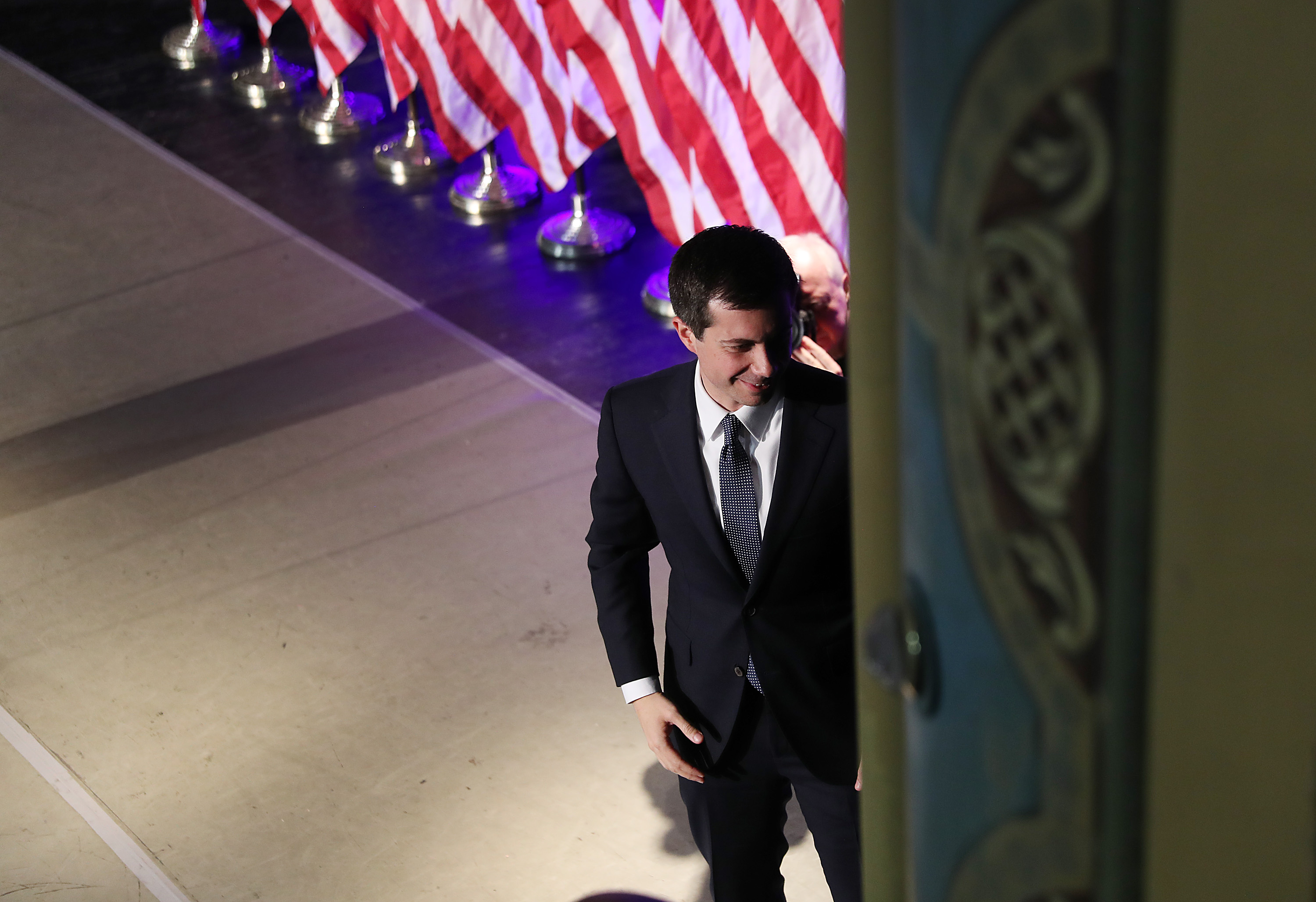 Democratic Presidential Candidate Pete Buttigieg Embarks On Campaign Bus Tour In New Hampshire