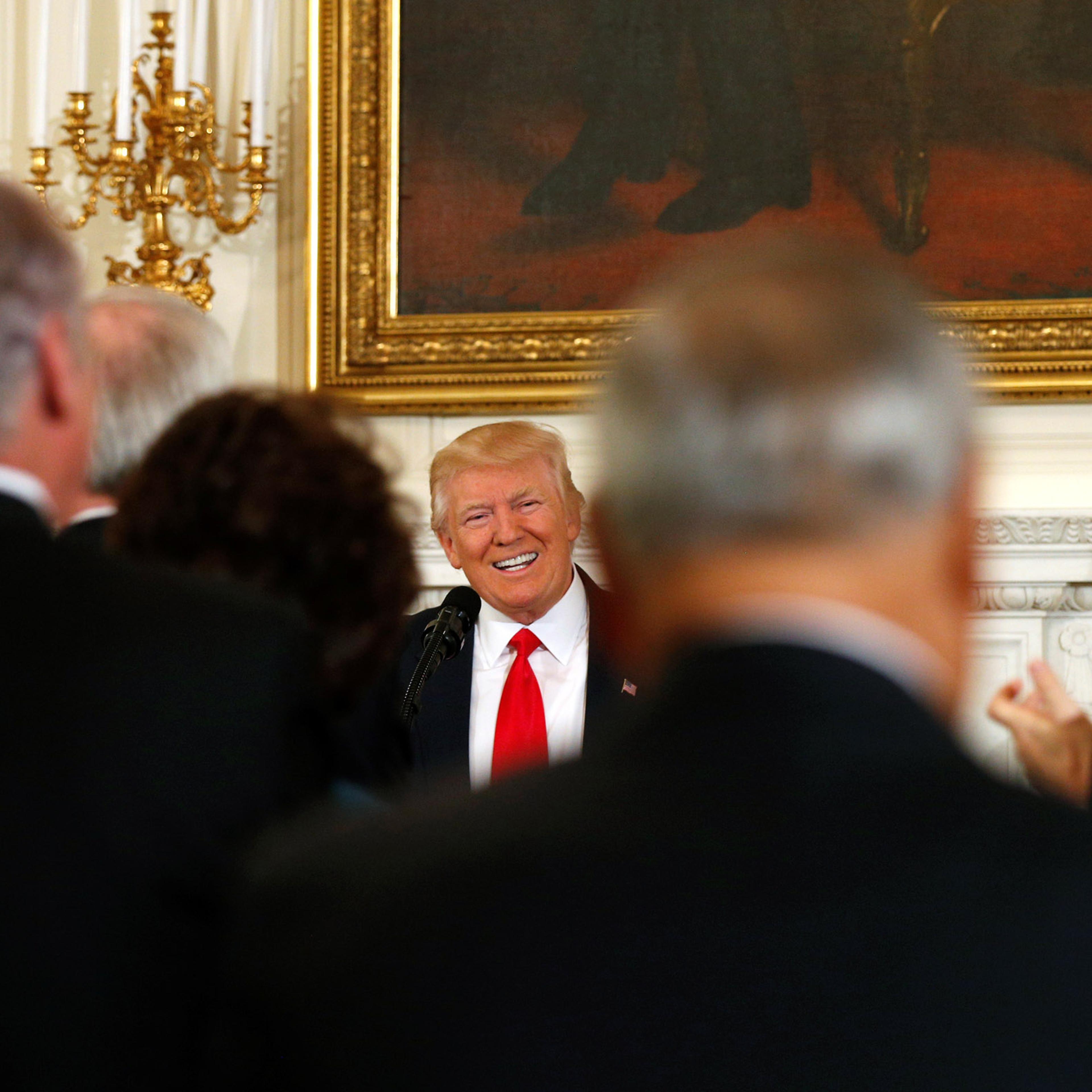 Trump attends National Governors Association meeting at the White House in Washington