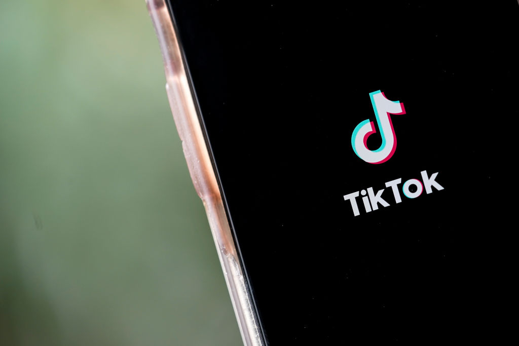The TikTok app is displayed on an Apple iPhone on August 7, 2020 in Washington, DC. 