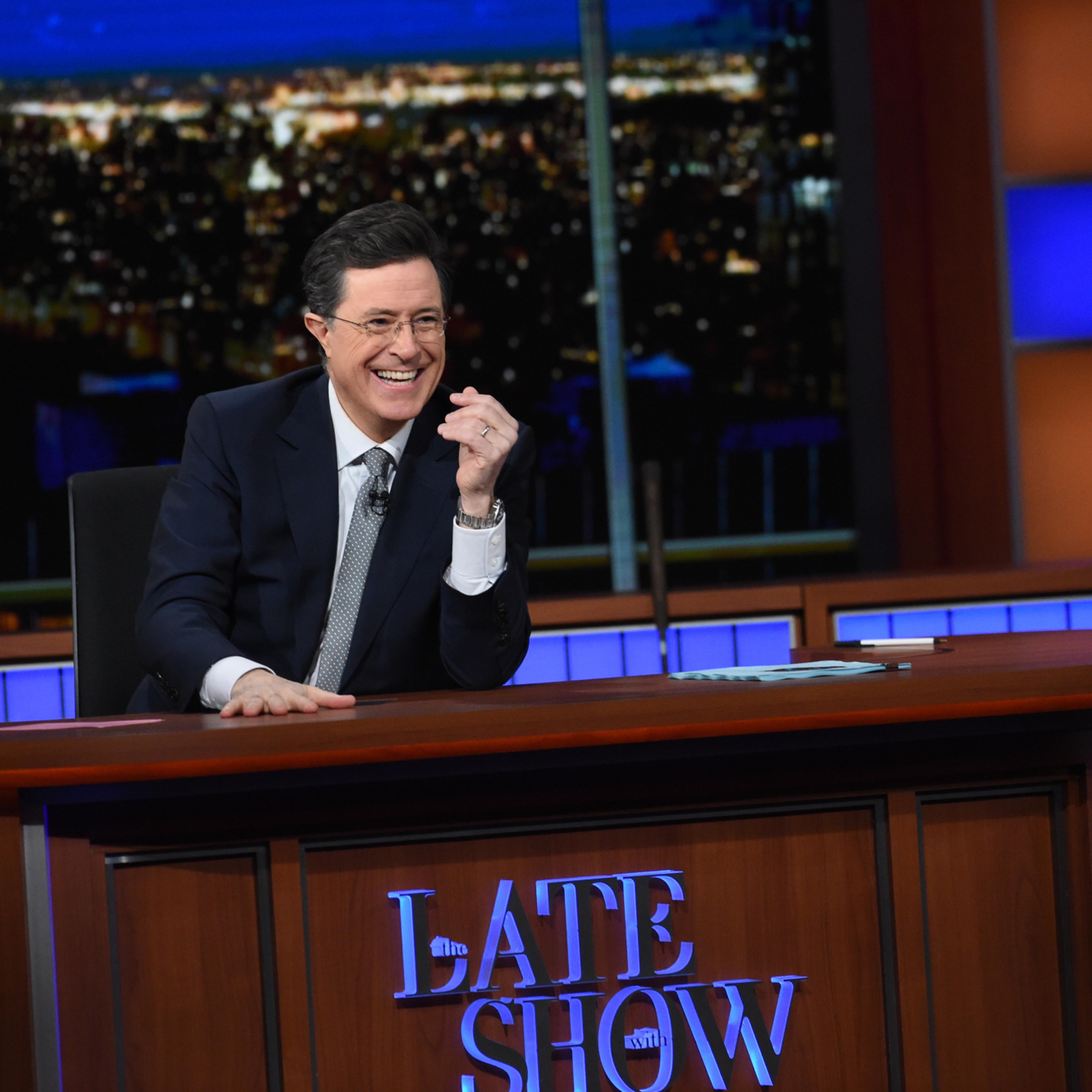 Stephen Colbert on The Late Show, Feb. 7, 2016 on the CBS Television Network.