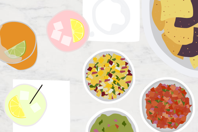 Dinner table illustration