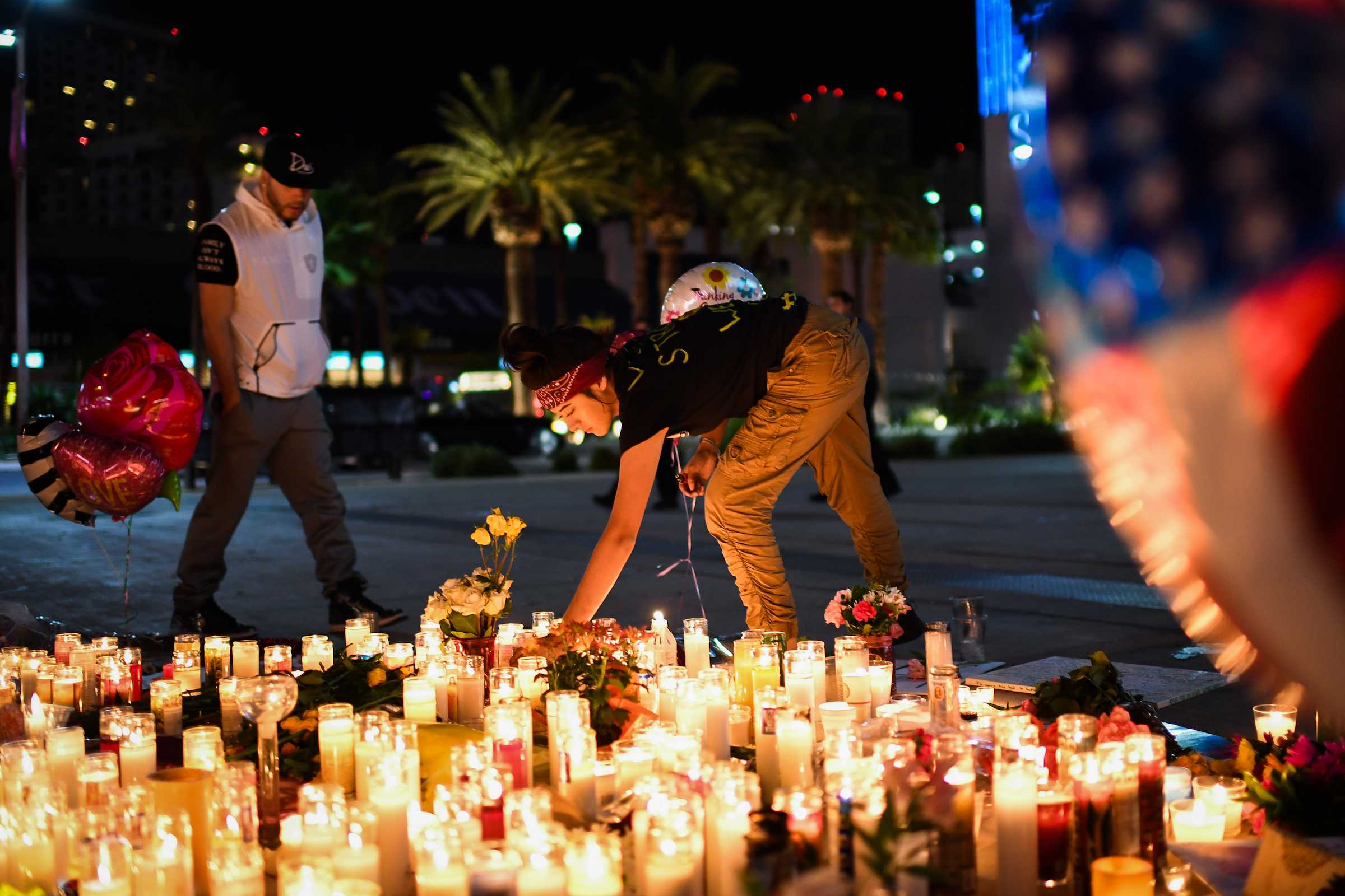 Street vigil in Las Vegas