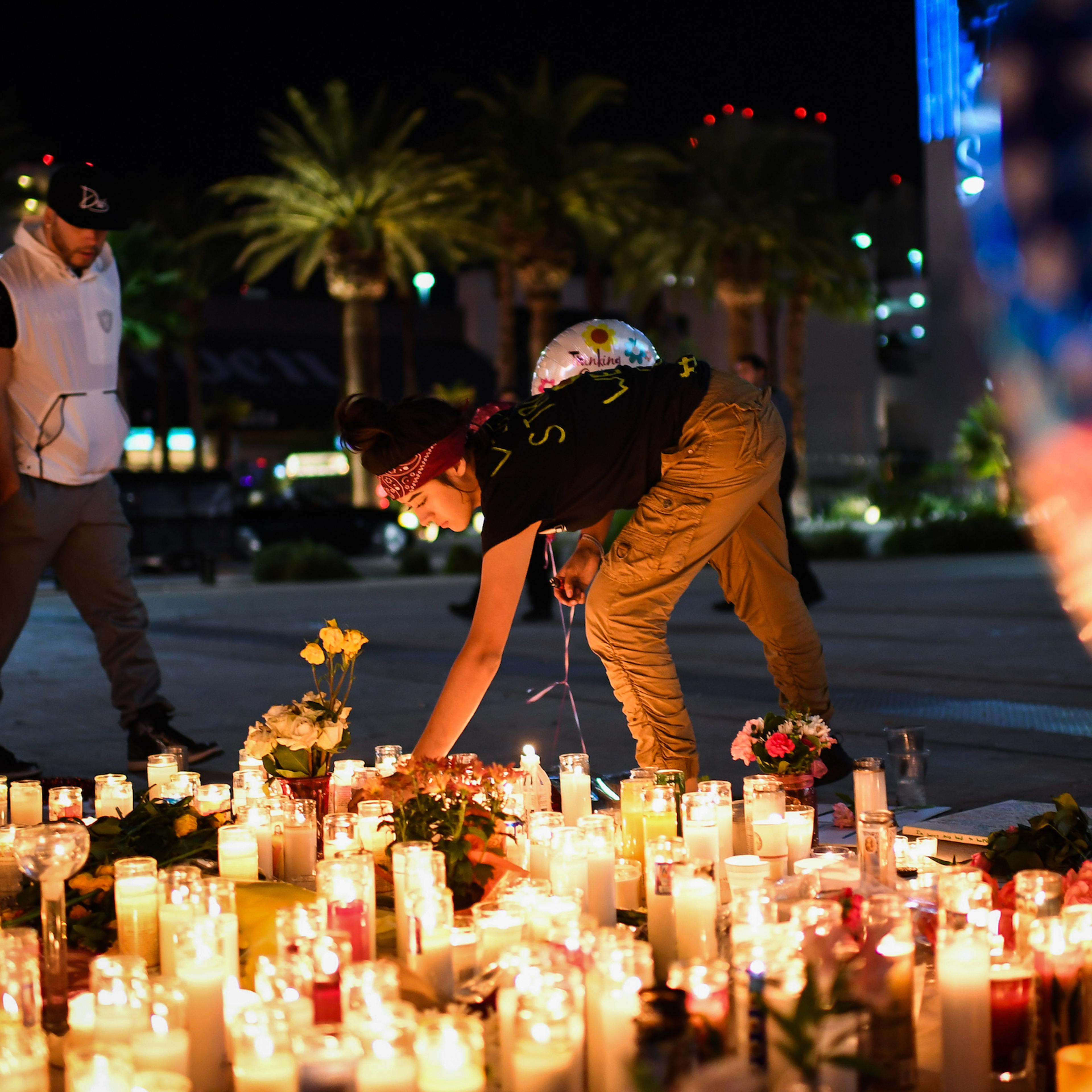 Street vigil in Las Vegas