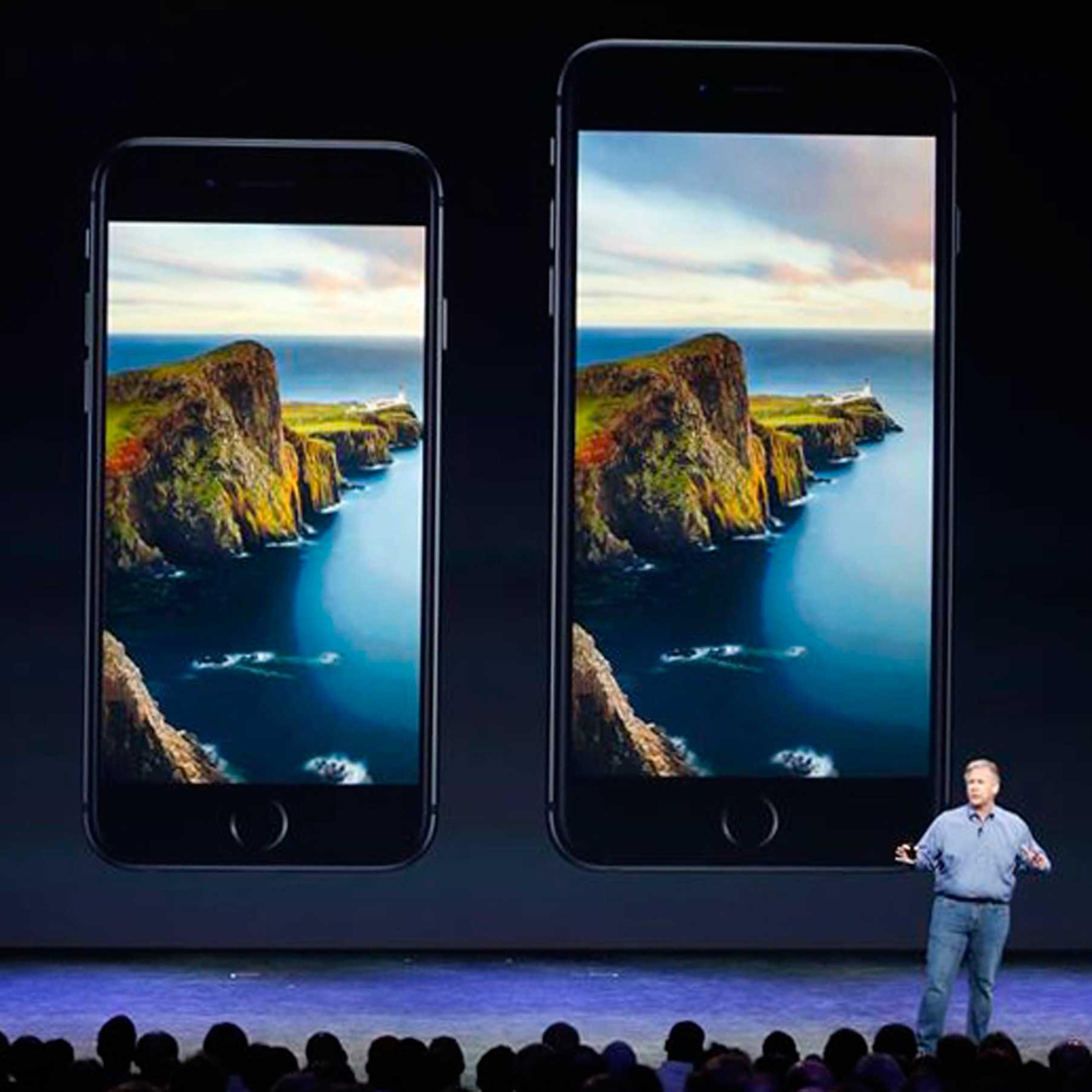 Phil Schiller, Senior Vice President at Apple, Inc. speaks about the iPhone 6 and the iPhone 6 Plus during an Apple event at the Flint Center in Cupertino
