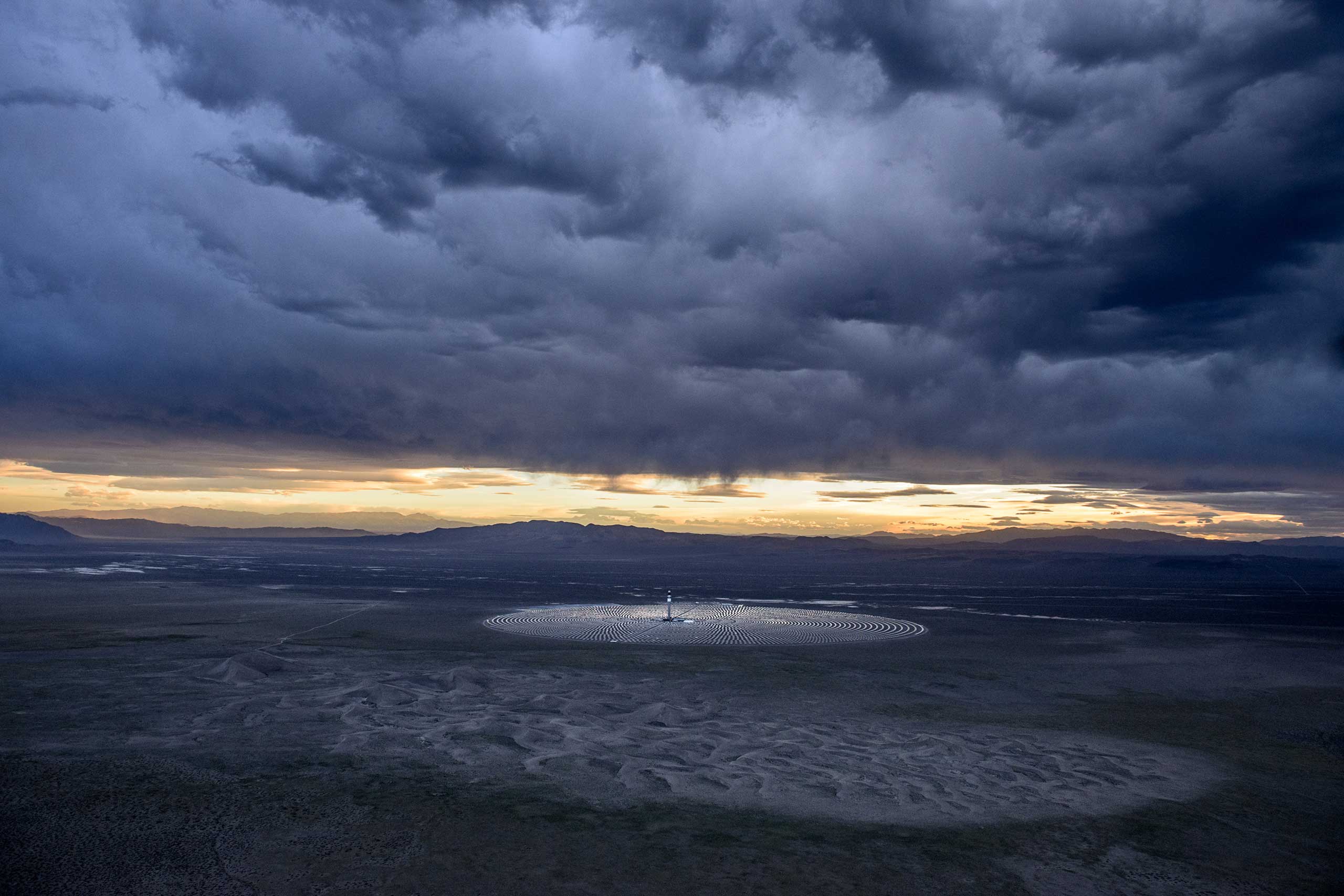 The Crescent Dunes Solar Plant, near Tonopah, Nev. 