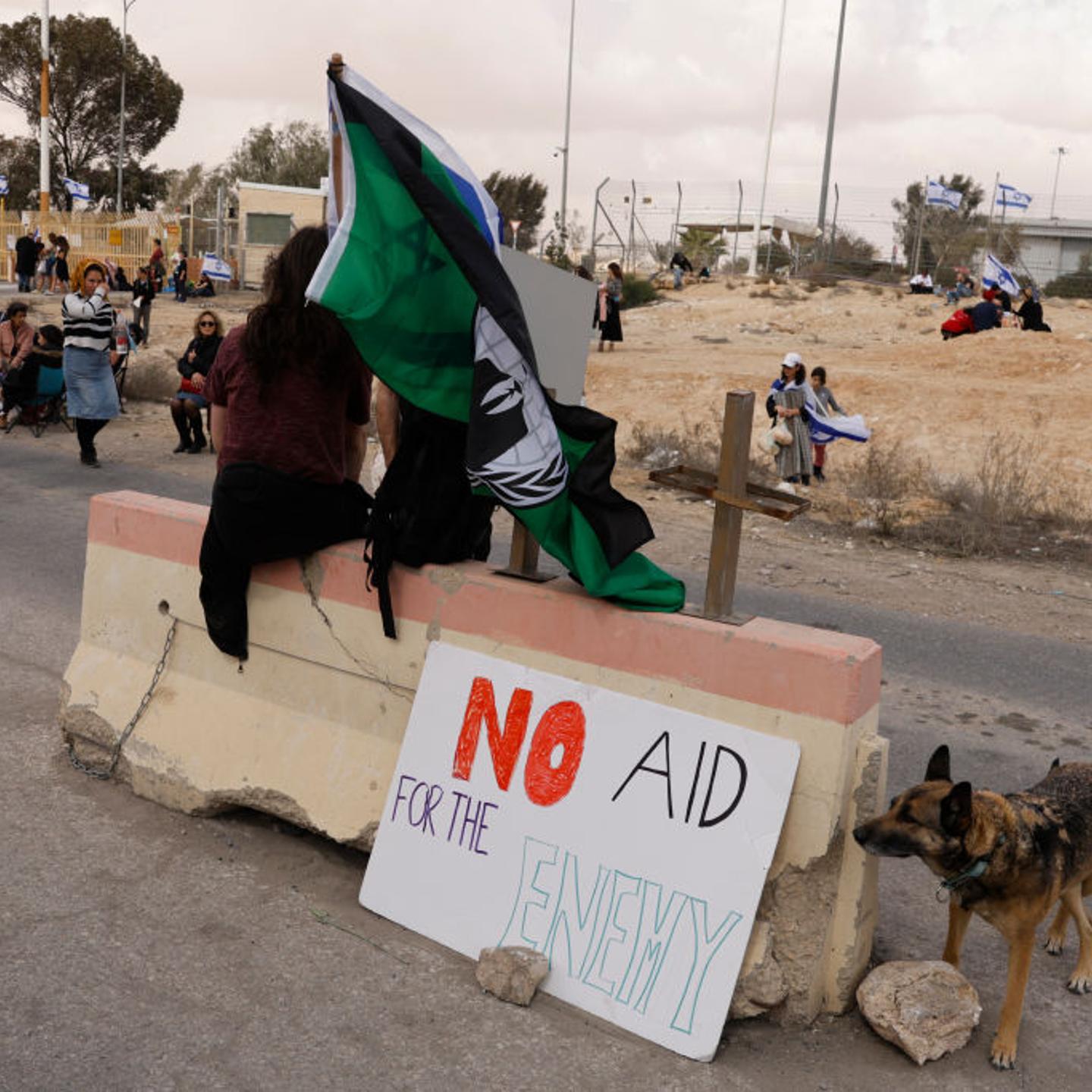 Israeli Protesters Block Aid Delivery At Gaza Border