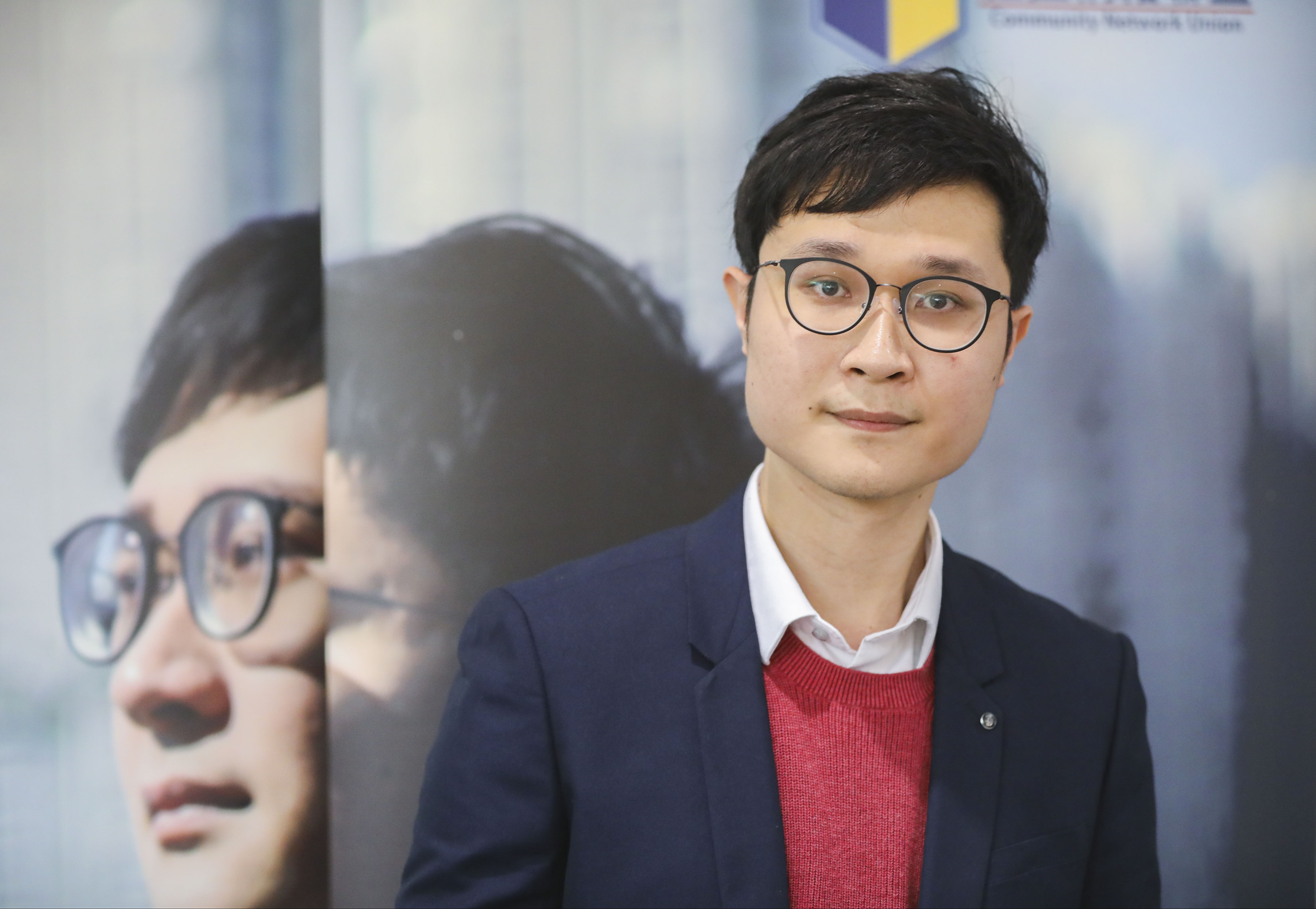 Ventus Lau Wing-hong of Community Network Union announces to join the New Territories East by-election, at the City University in Kowloon Tong. 30DEC17 SCMP / Edward Wong