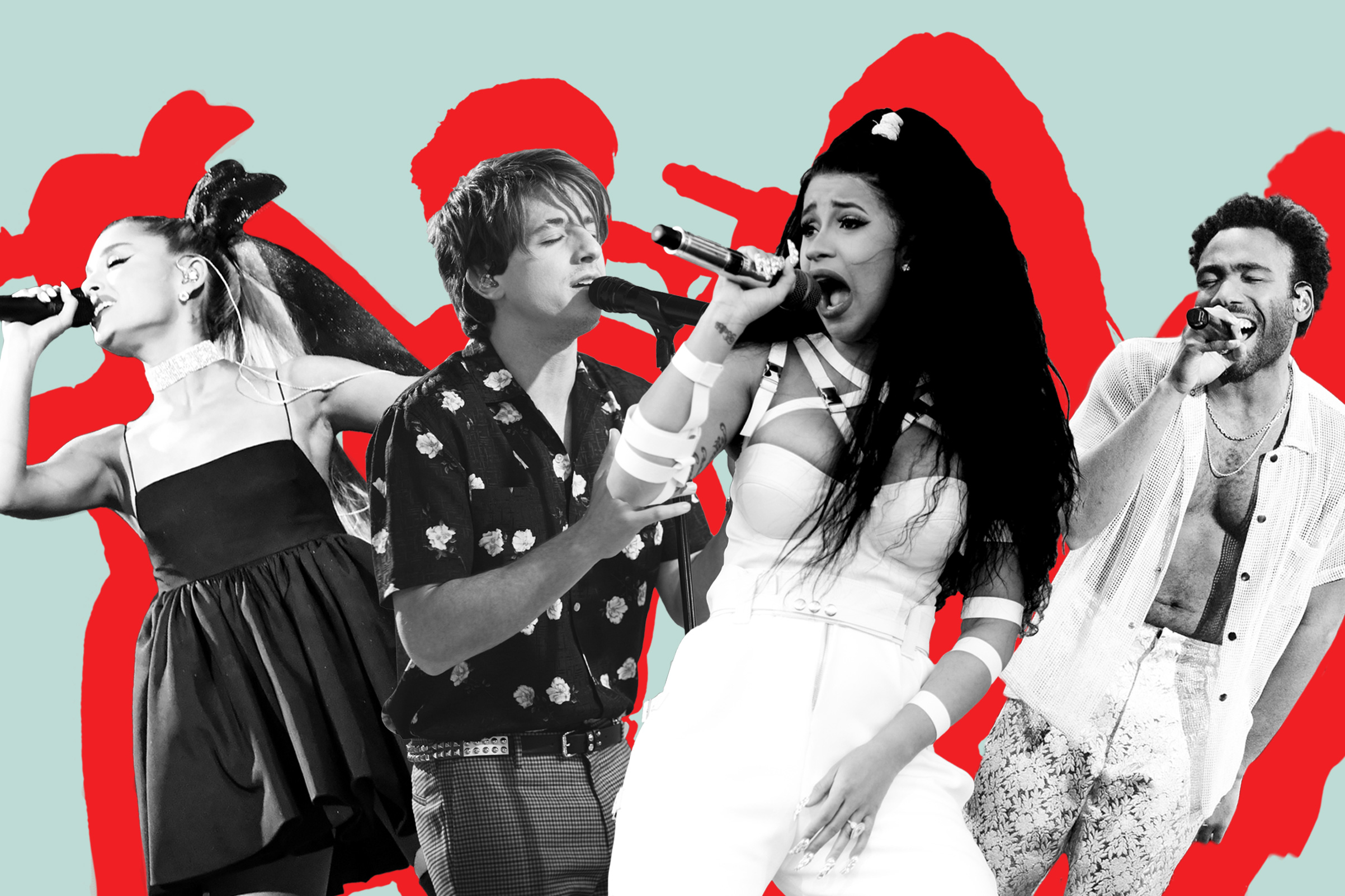 Ariana Grande, Charlie Puth, Cardi B, Childish Gambino