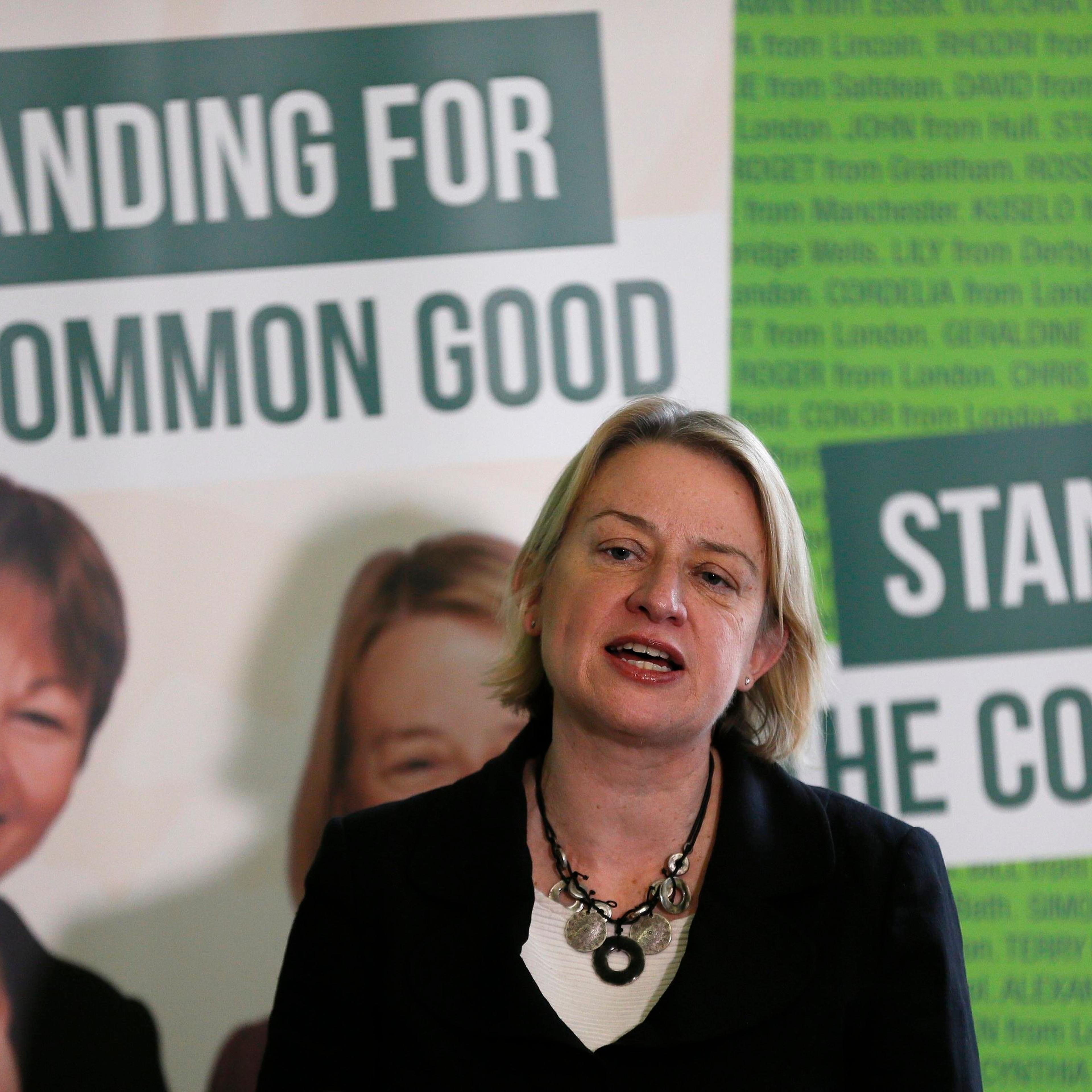 Britain's Green Party leader Natalie Bennett speaks during the party's general election campaign launch in central London