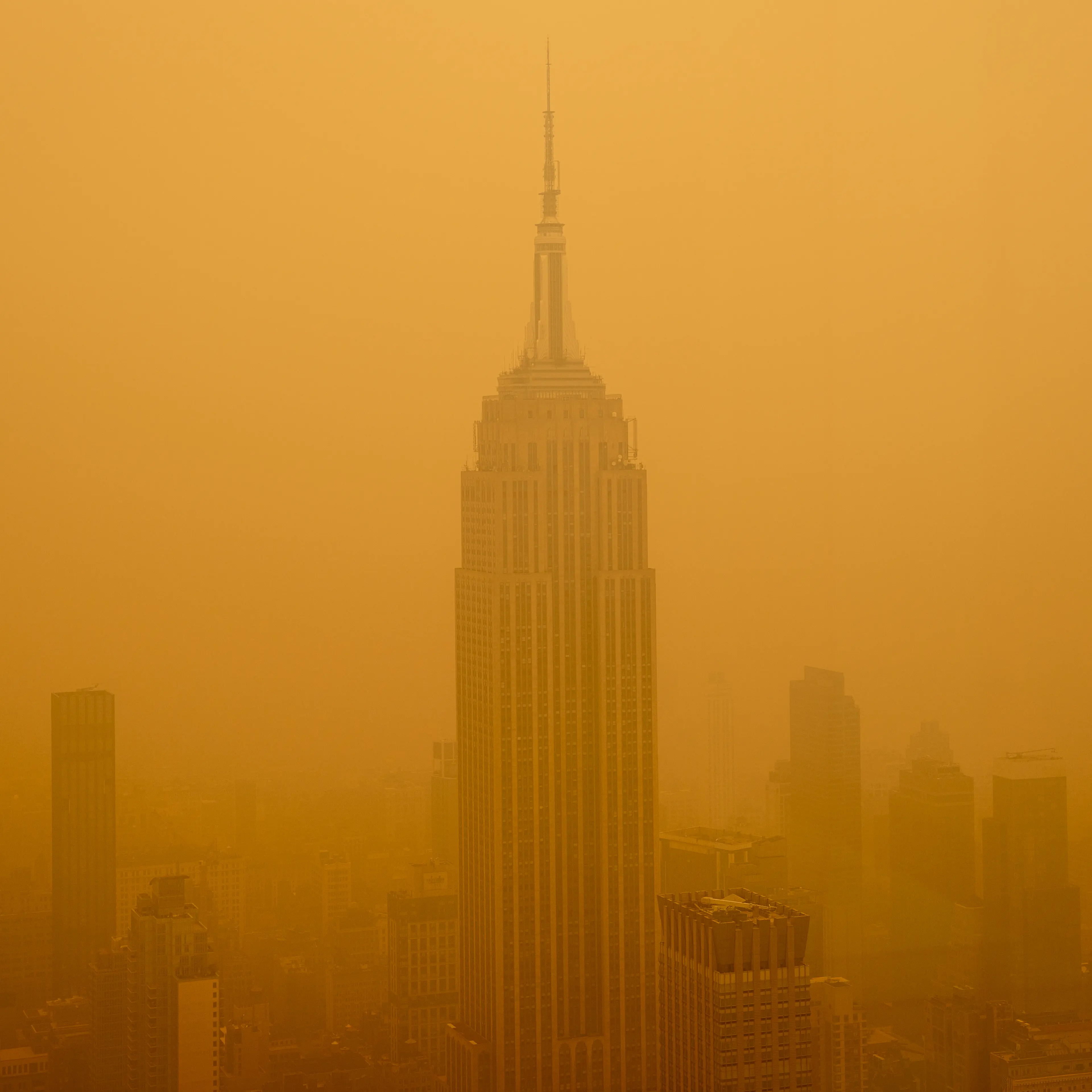 Smoke From Canadian Wildfires Blows South Creating Hazy Conditions On Large Swath Of Eastern U.S.