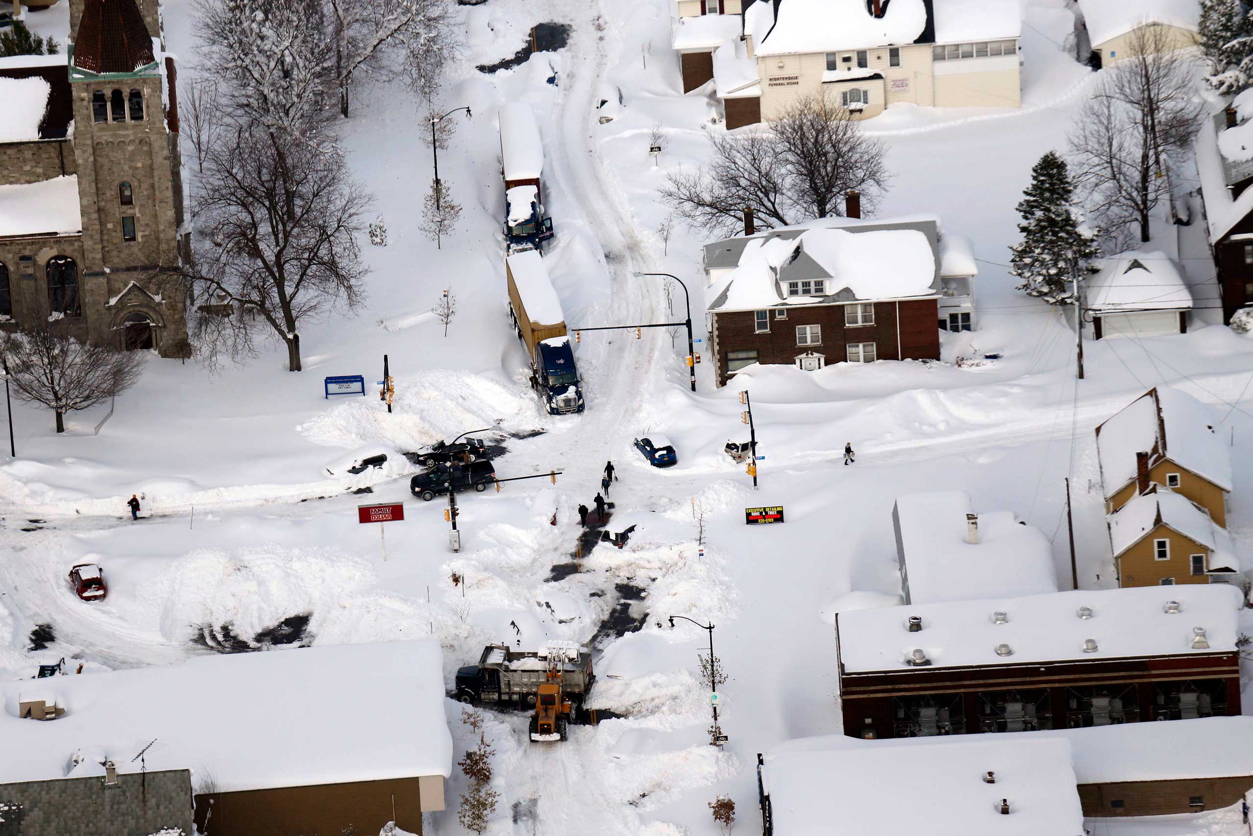 Amazing Aerial Photos of Aftermath of Massive Snow Storm in Buffalo