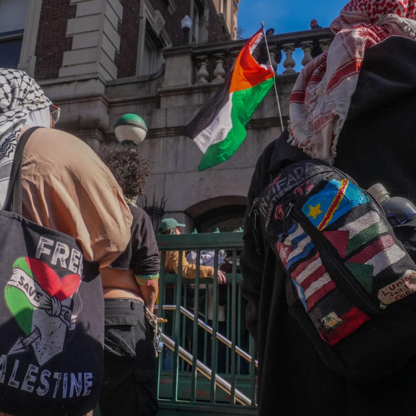 Demonstration at Columbia University, calling for the immediate release of Mahmoud Khalil