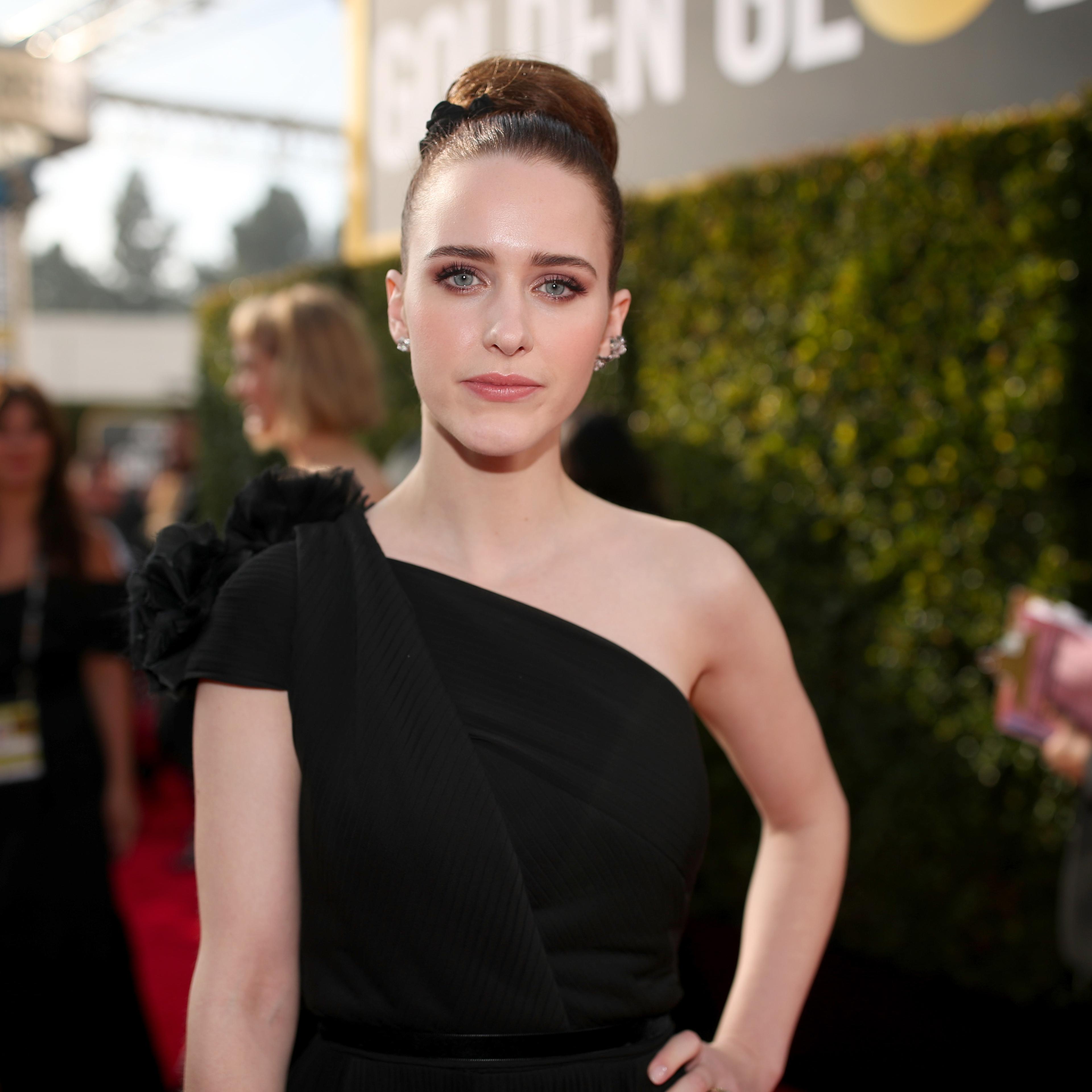 Actor Rachel Brosnahan arrives to the 75th Annual Golden Globe Awards held at the Beverly Hilton Hotel on January 7, 2018.