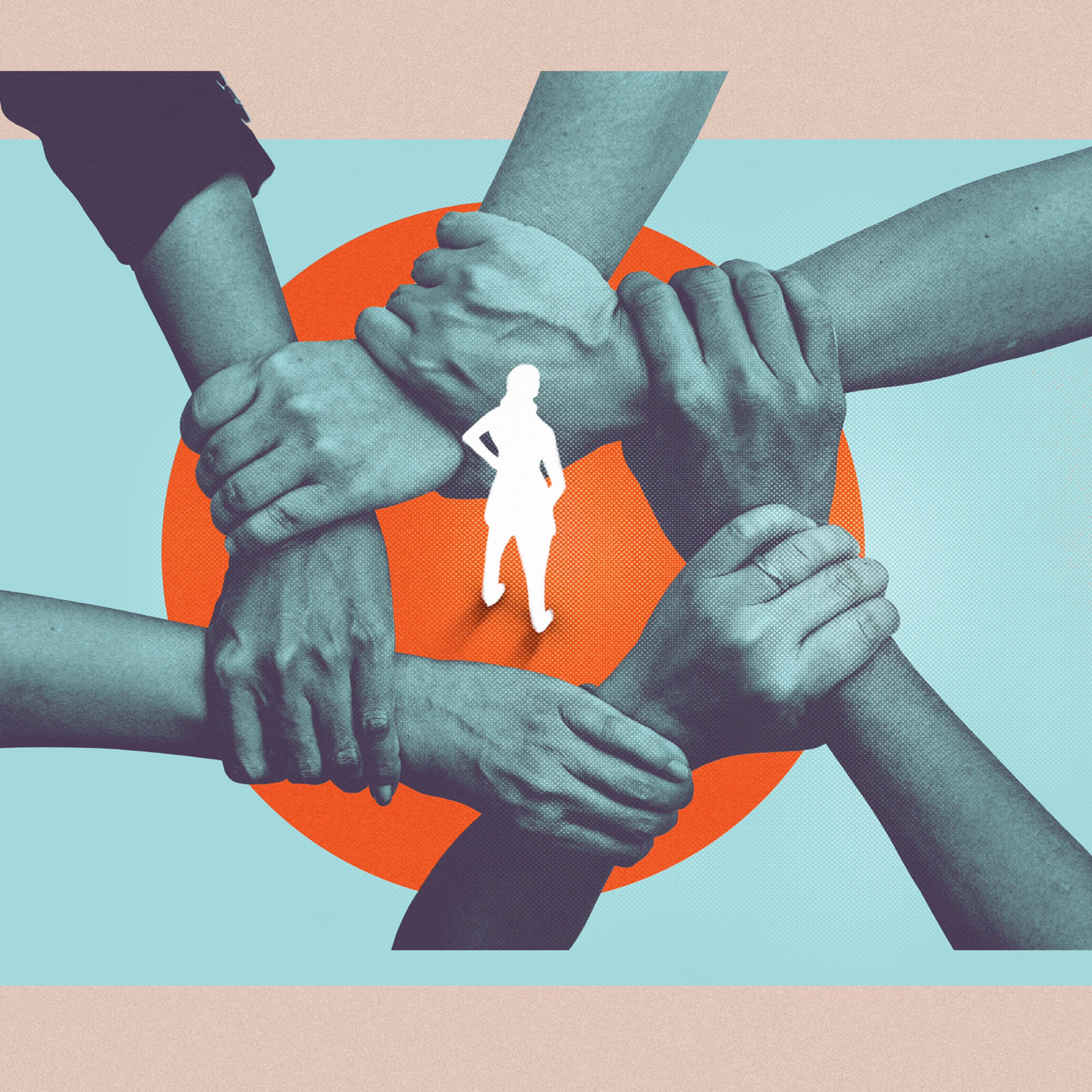 hands clasped in circle, barrier, ethical atltruism, harassment