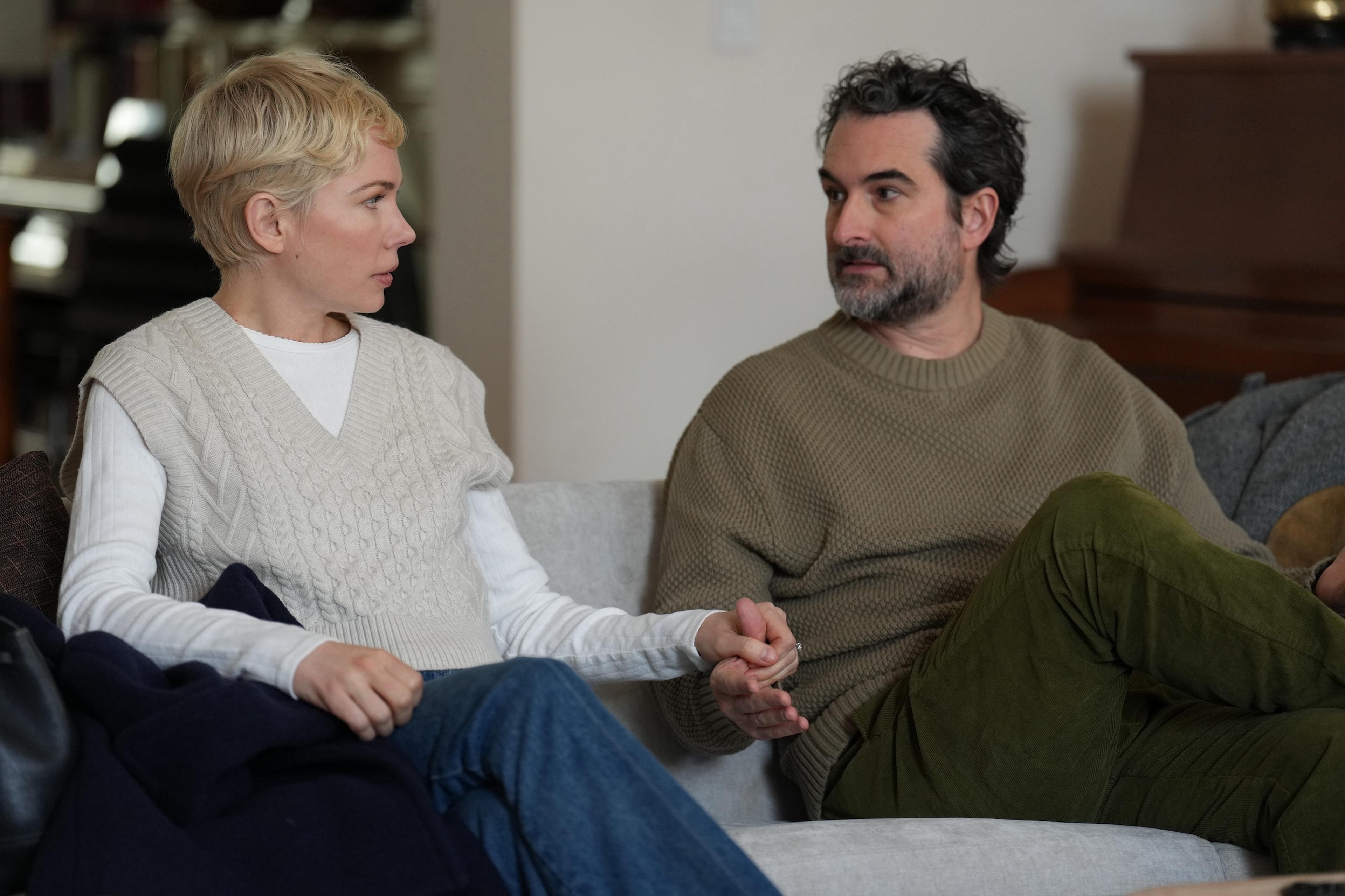 FX's Dying for Sex -- "Good Value Diet Soda" -- Episode 1 (Airs Friday, April 4 on Hulu ) -- Pictured: (l-r) Michelle Williams as Molly, Jay Duplass as Steve. CR: Sarah Shatz/FX