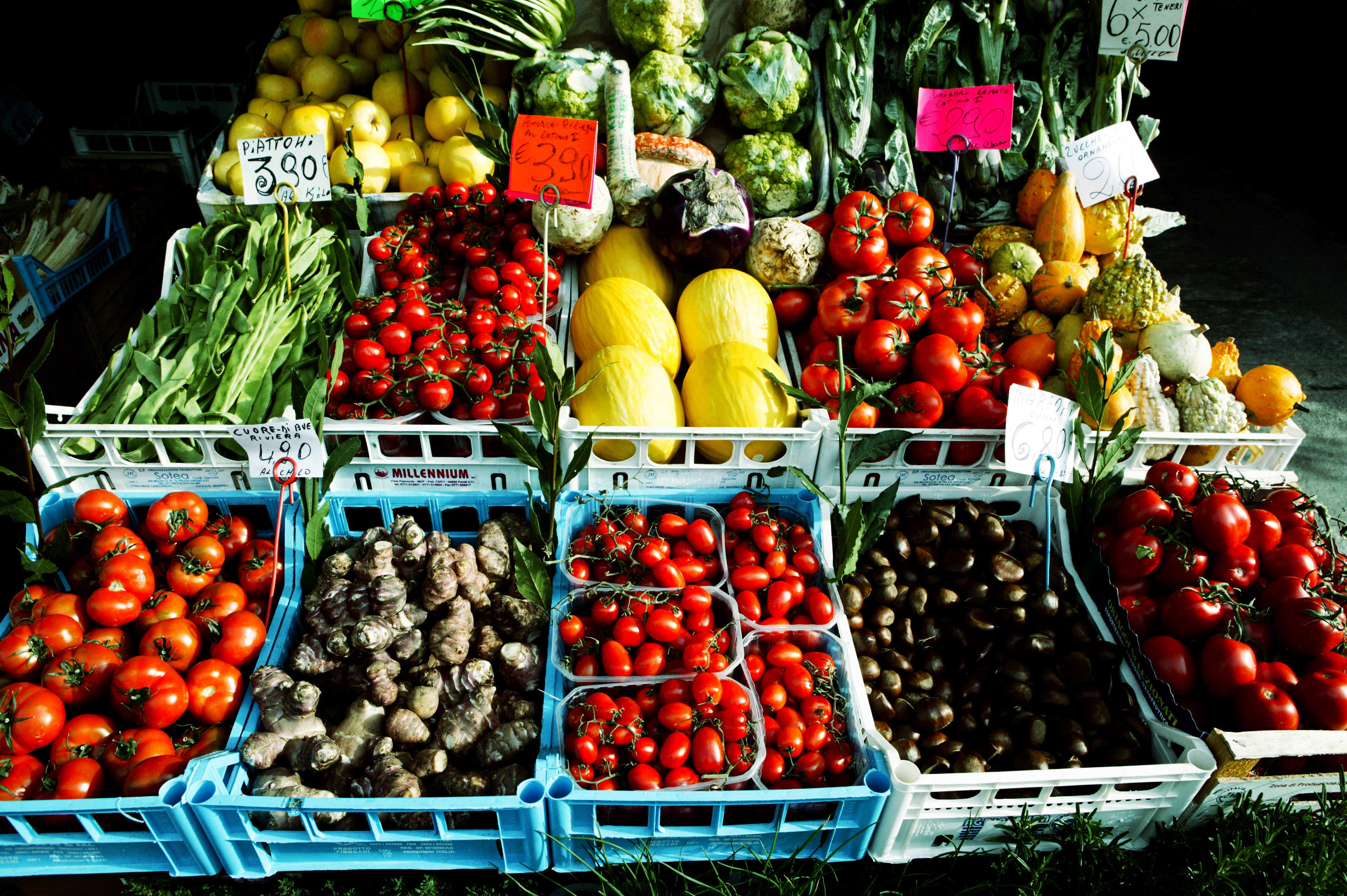 Fruits and Vegetables on Display in Milan