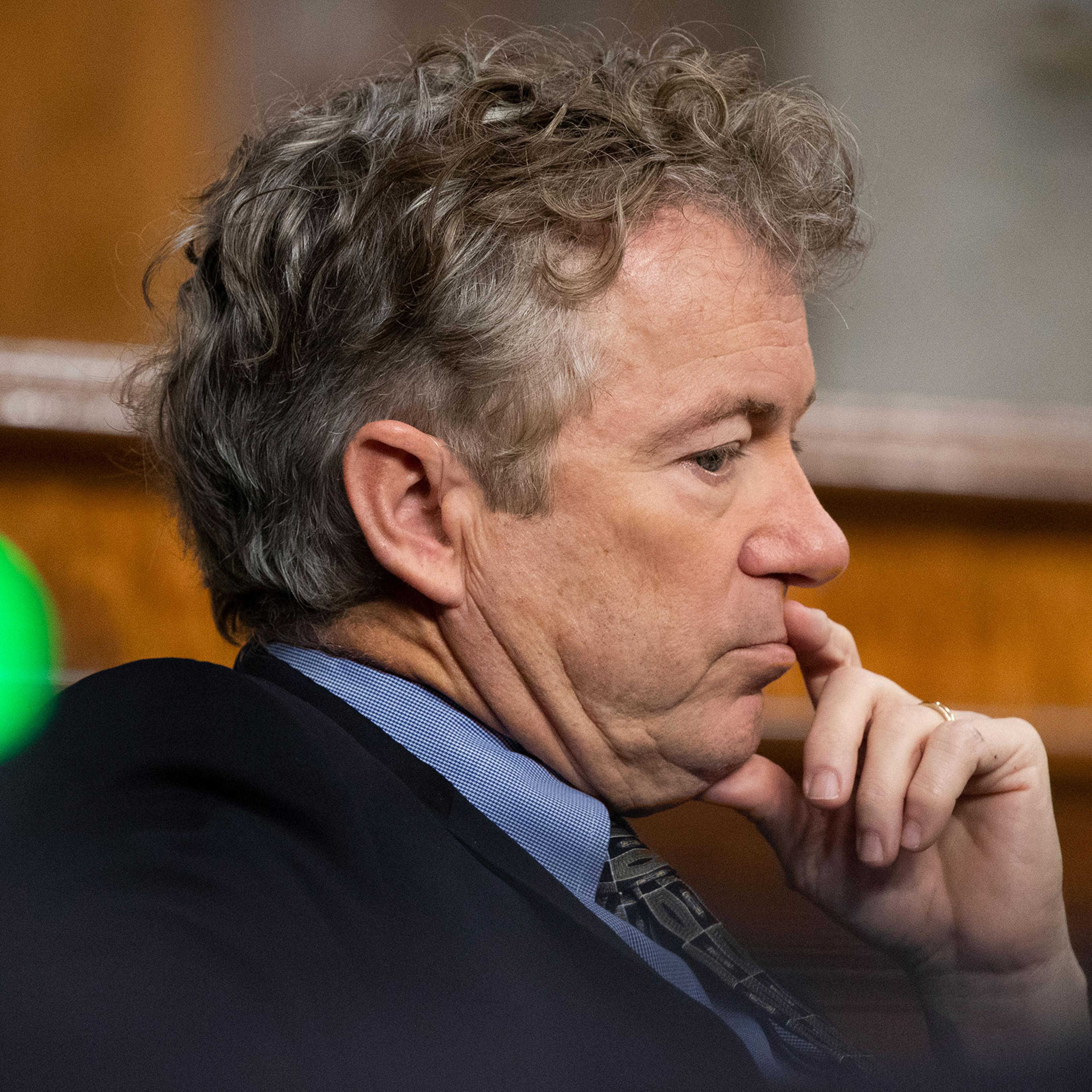 Sen. Rand Paul attends the Senate Foreign Relations Committee hearing on the nomination of Linda Thomas-Greenfield to be the United States Ambassador to the United Nations, on Capitol Hill on Jan. 27, 2021.