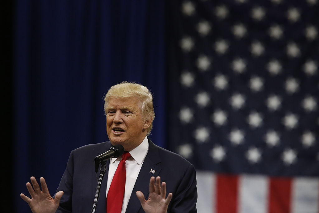 Donald Trump speaks during a town hall event in Columbus, Ohio on Aug. 1, 2016.