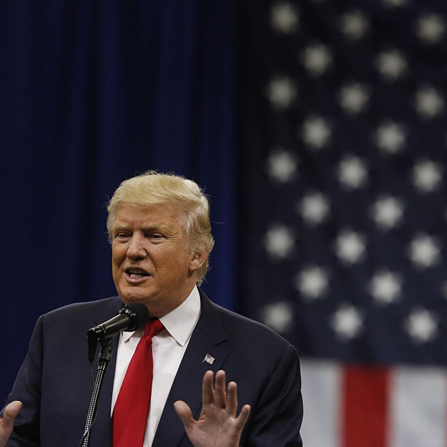 Donald Trump speaks during a town hall event in Columbus, Ohio on Aug. 1, 2016.
