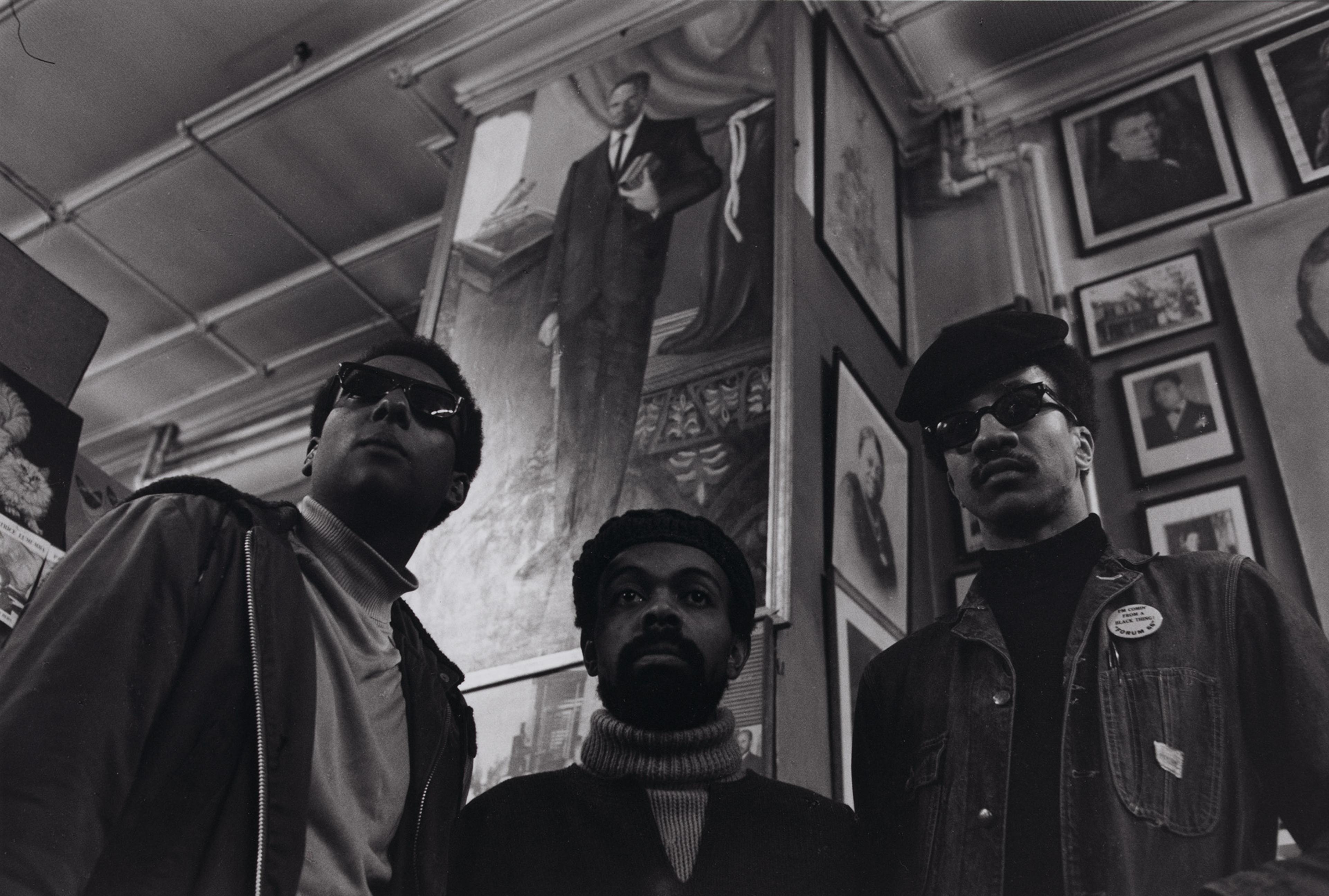 Stokely Carmichael, LeRoi Jones and Al-Amin, far right, at Michaux’s, a bookstore in Harlem, in 1976