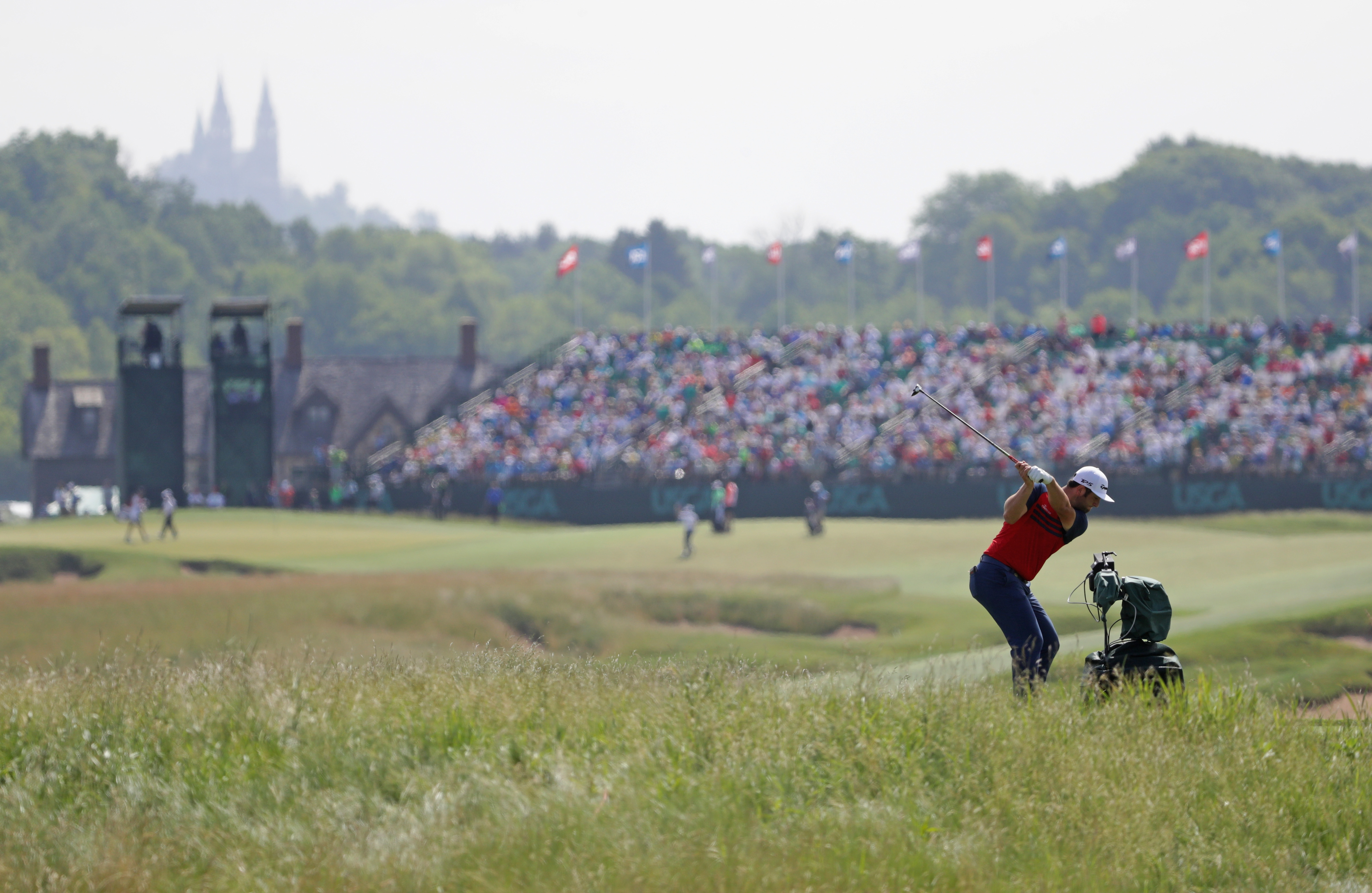 us open golf blimp crashes