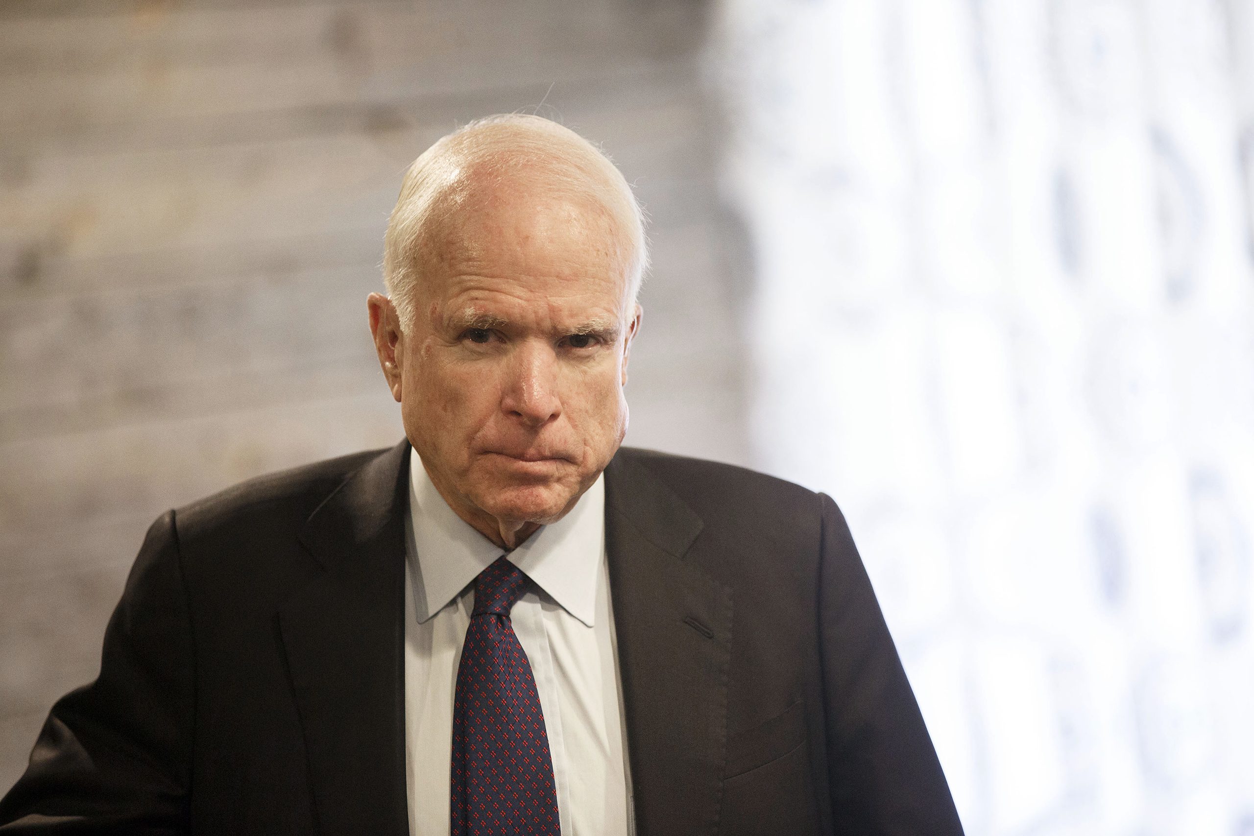 John McCain speaking during an African American veterans and business leaders roundtable event ahead of the U.S. Senate election in Phoenix, Arizona, U.S., on Aug. 12, 2016.